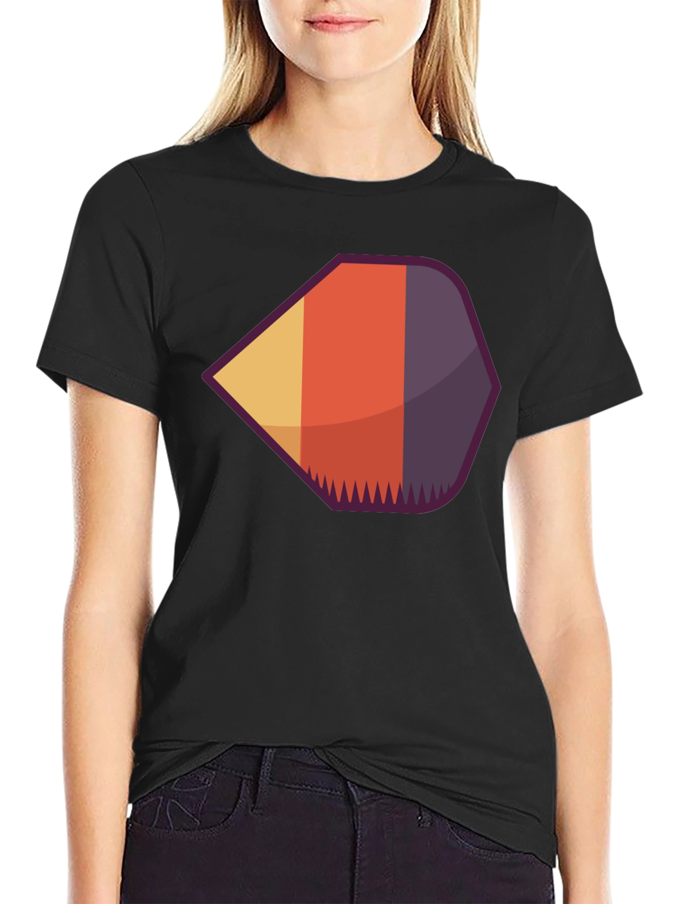 Geometric Retro Graphic Tee - Modern Casual Style