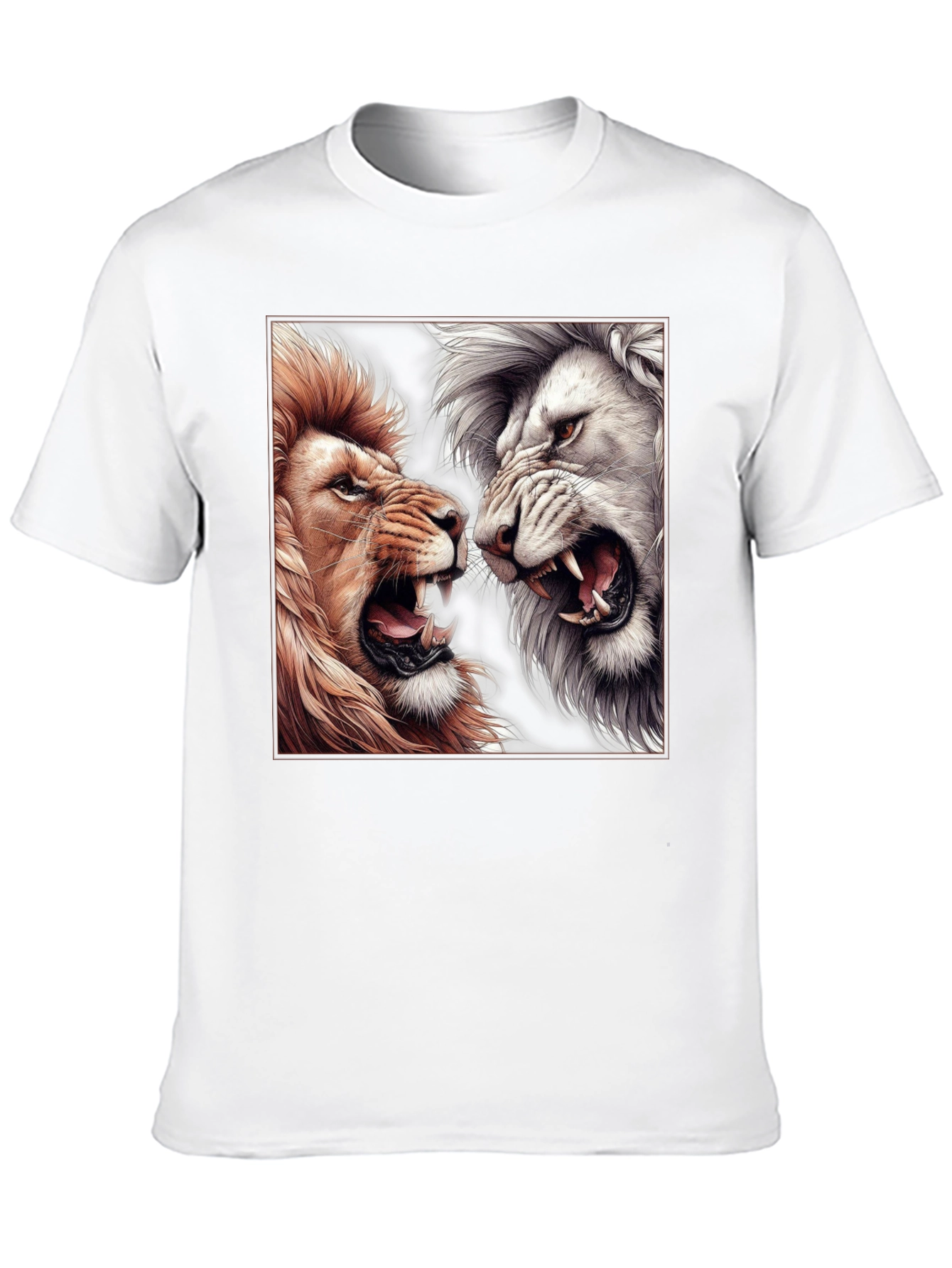 Lion Face-Off Graphic T-Shirt