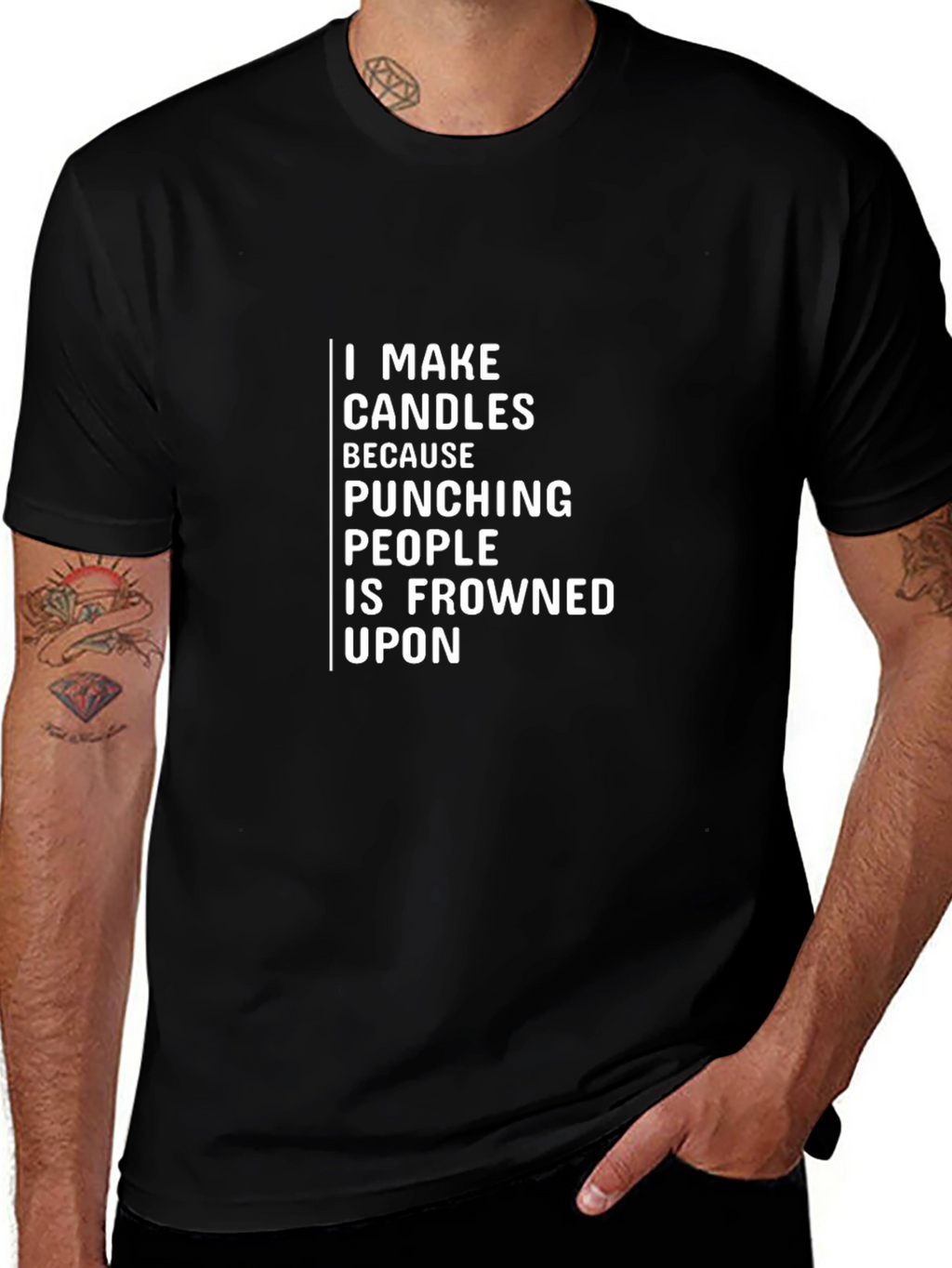 I Make Candles Graphic T-Shirt - Funny Sarcastic Tee