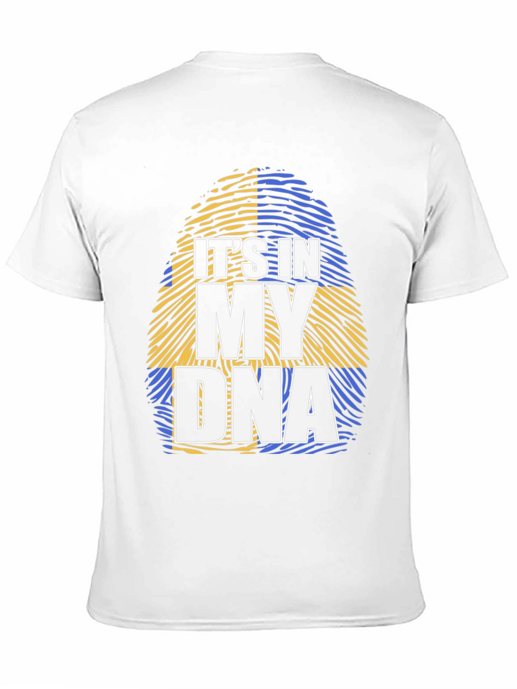 Its In My DNA Sweden Flag Fingerprint T-Shirt