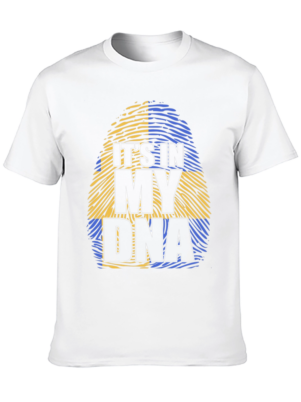Its In My DNA Sweden Flag Fingerprint T-Shirt