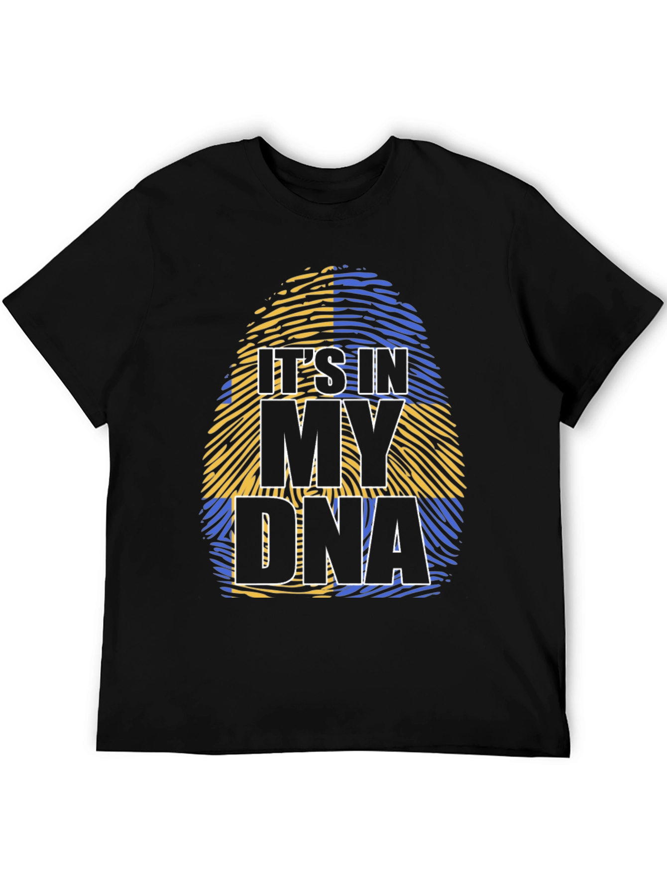 Its In My DNA Sweden Flag Fingerprint T-Shirt