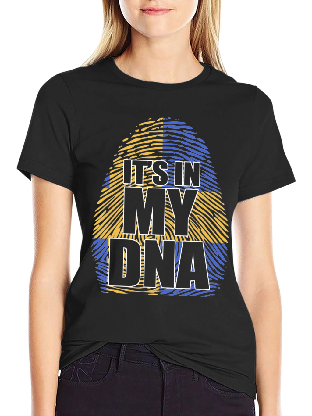 Its In My DNA Sweden Flag Fingerprint T-Shirt