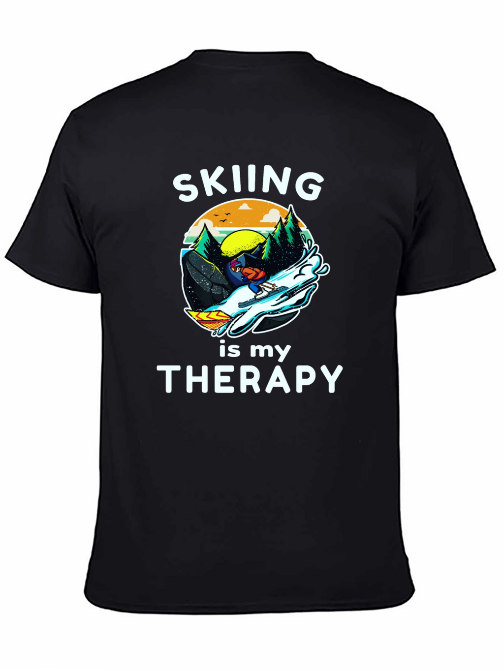 Skiing is My Therapy T-Shirt