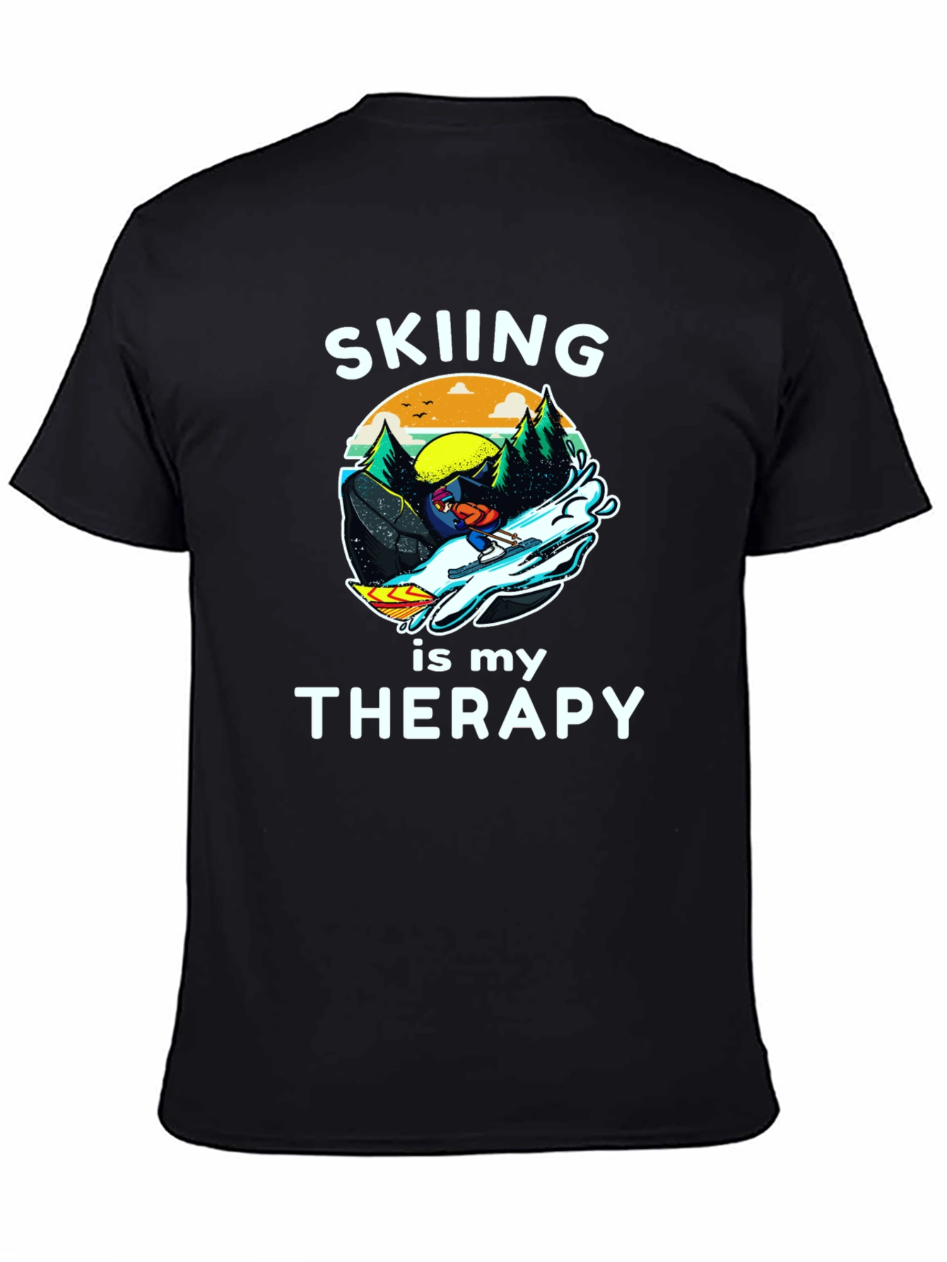 Skiing is My Therapy T-Shirt
