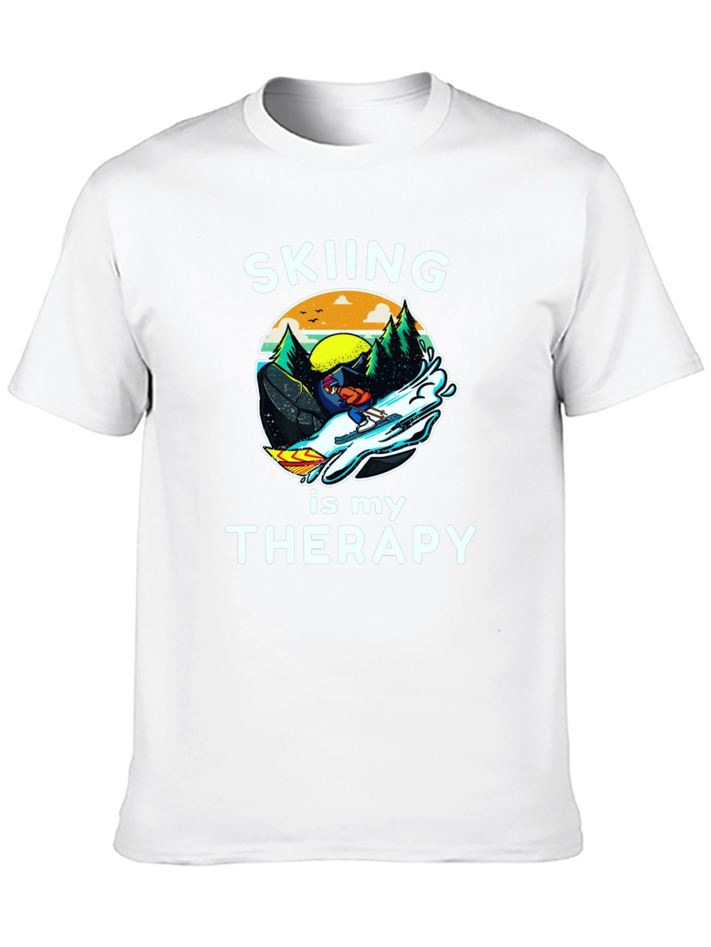 Skiing is My Therapy T-Shirt