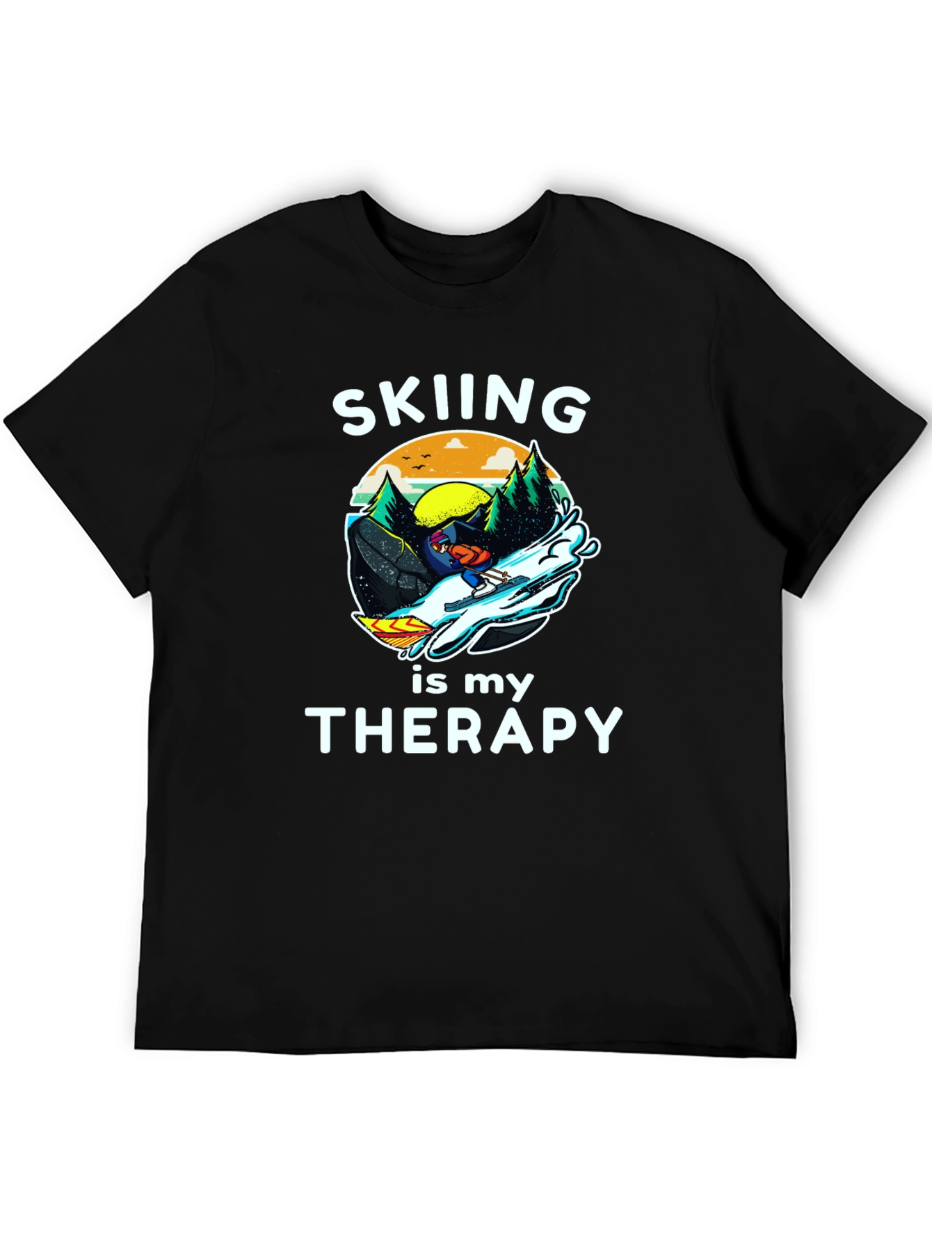 Skiing is My Therapy T-Shirt