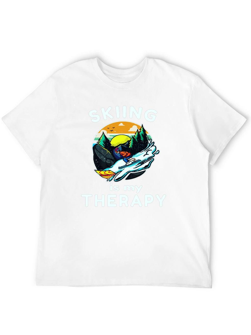 Skiing is My Therapy T-Shirt