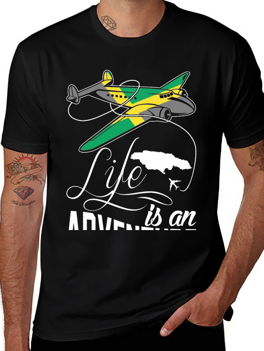 Adventure Life Jamaica Airplane T-Shirt