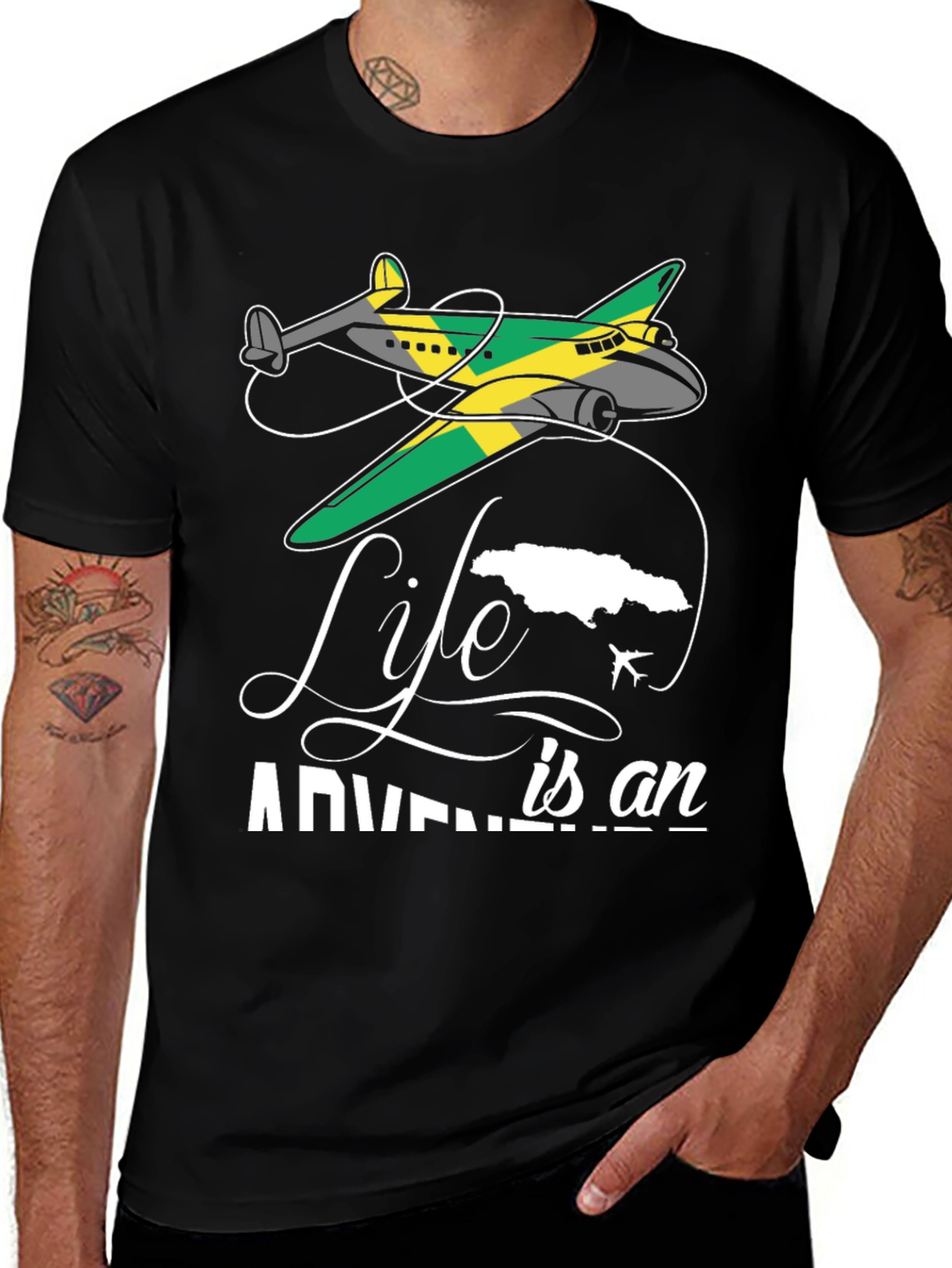 Adventure Life Jamaica Airplane T-Shirt
