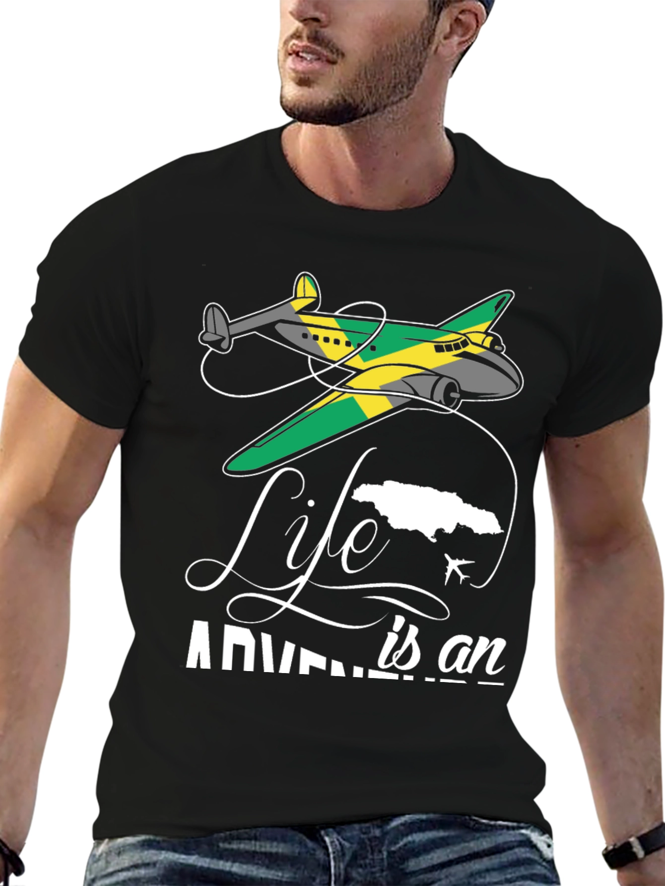 Adventure Life Jamaica Airplane T-Shirt