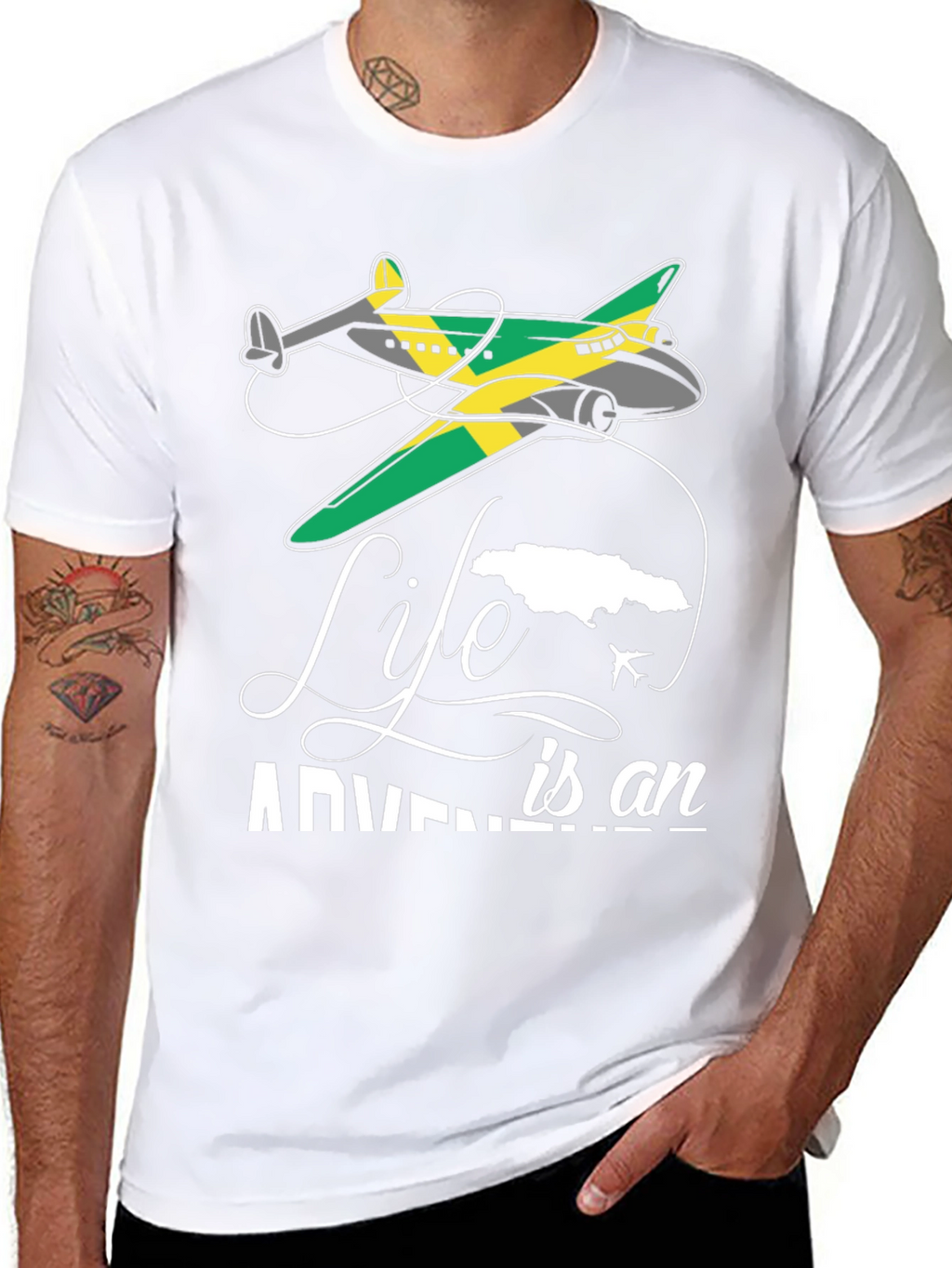 Adventure Life Jamaica Airplane T-Shirt
