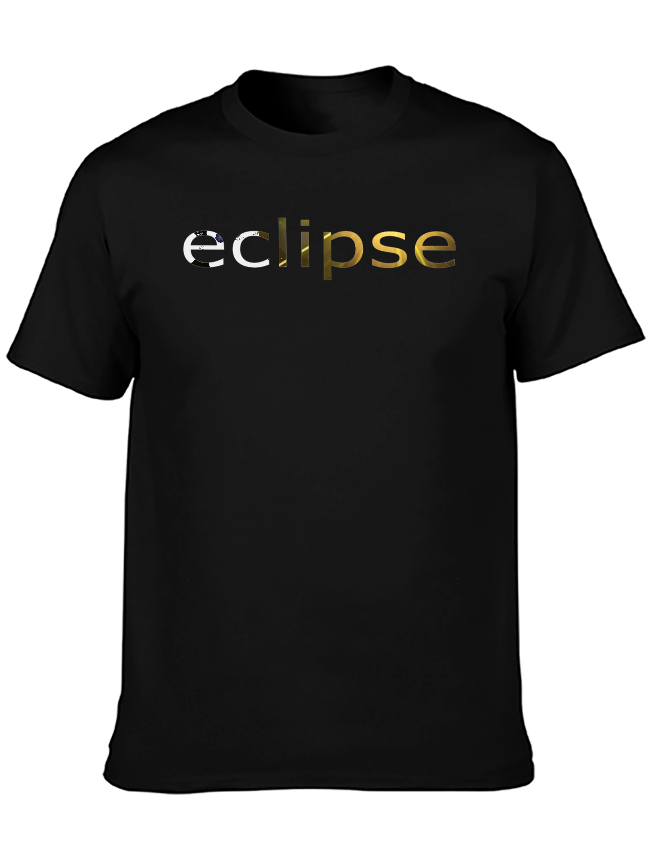 Eclipse Graphic Print Black T-Shirt