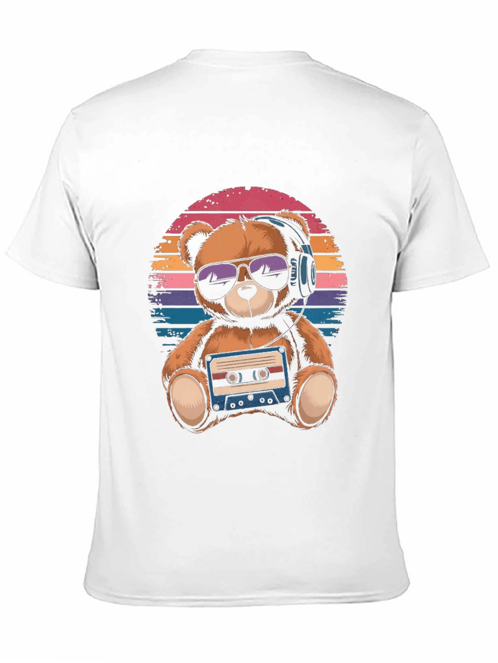 Retro Teddy Bear T-Shirt: Music Lover Tee