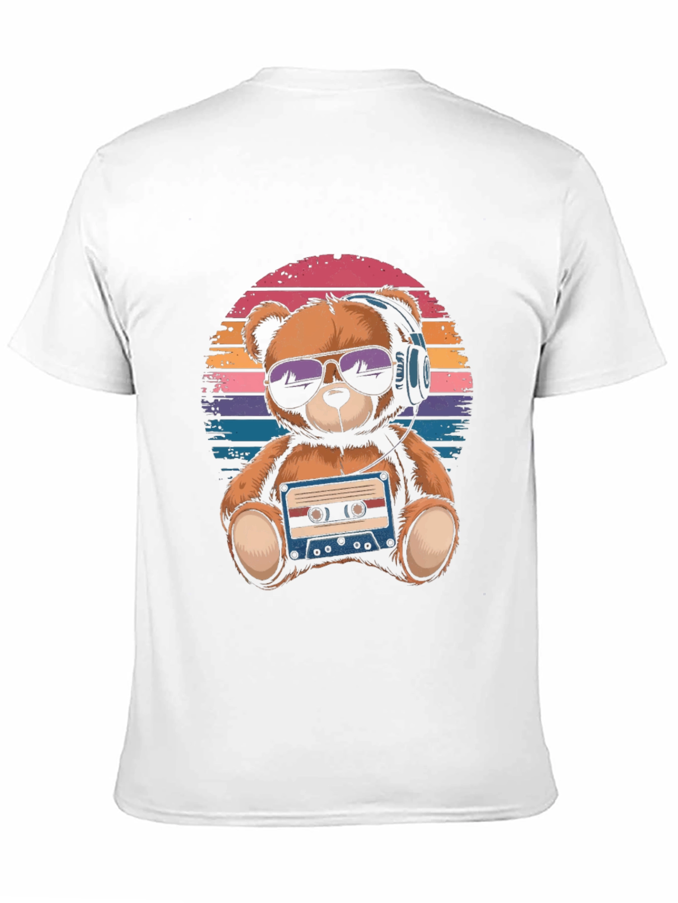 Retro Teddy Bear T-Shirt: Music Lover Tee