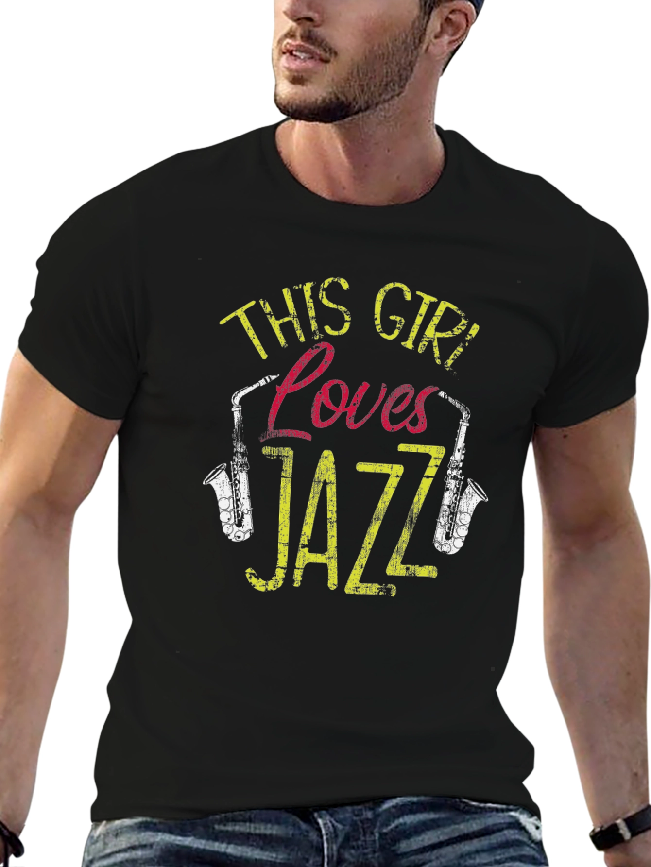 This Girl Loves Jazz T-Shirt - Musical Graphic Tee