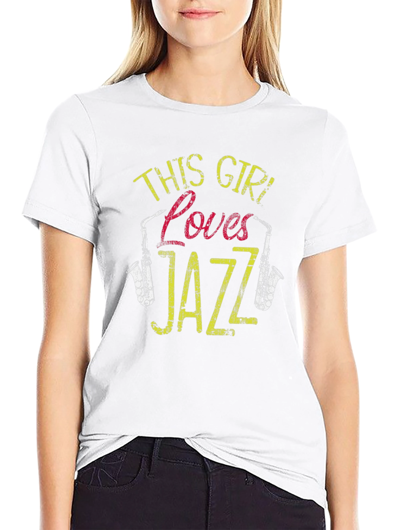 This Girl Loves Jazz T-Shirt - Musical Graphic Tee
