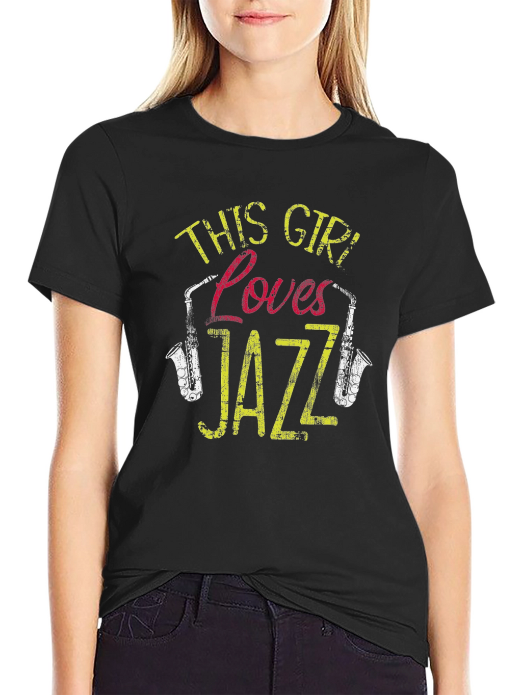 This Girl Loves Jazz T-Shirt - Musical Graphic Tee