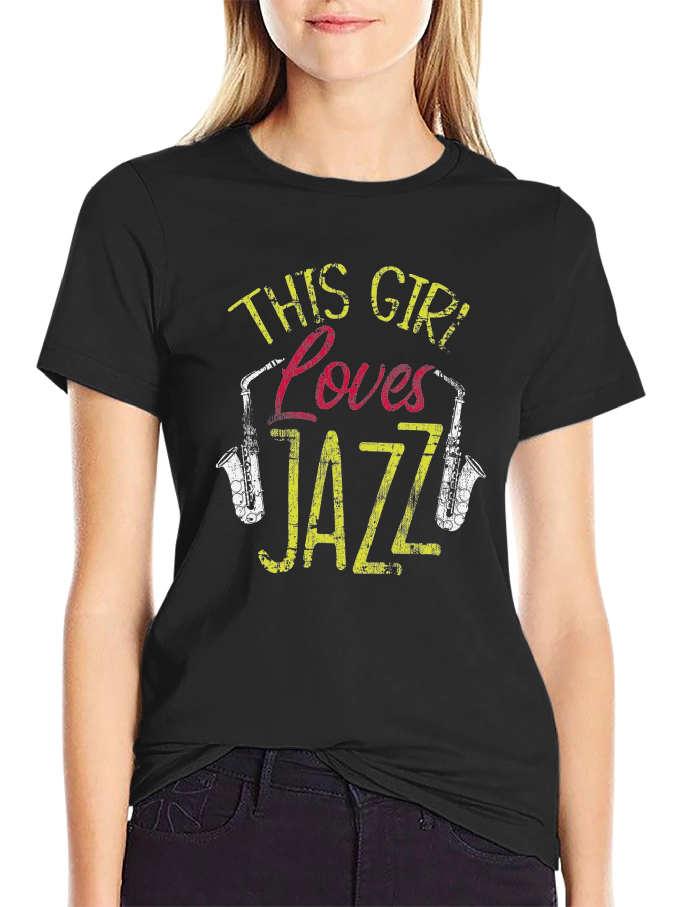 This Girl Loves Jazz T-Shirt - Musical Graphic Tee