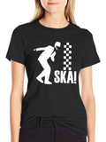 SKA! T-Shirt - Black & White Ska Dancing Design