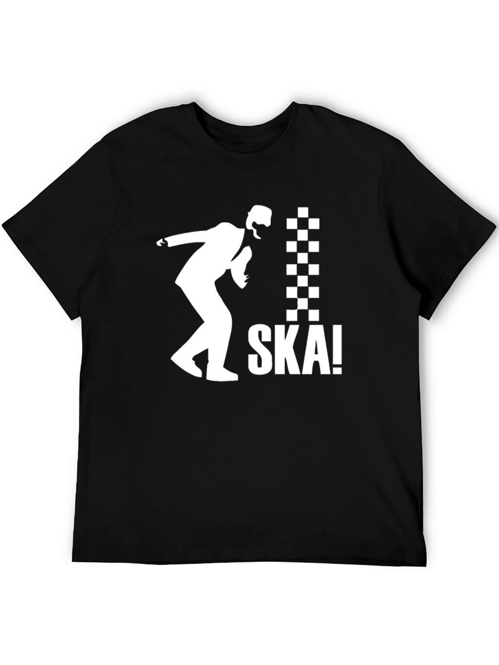 SKA! T-Shirt - Black & White Ska Dancing Design