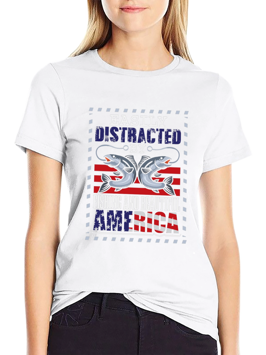 Fishing & America Graphic Tee