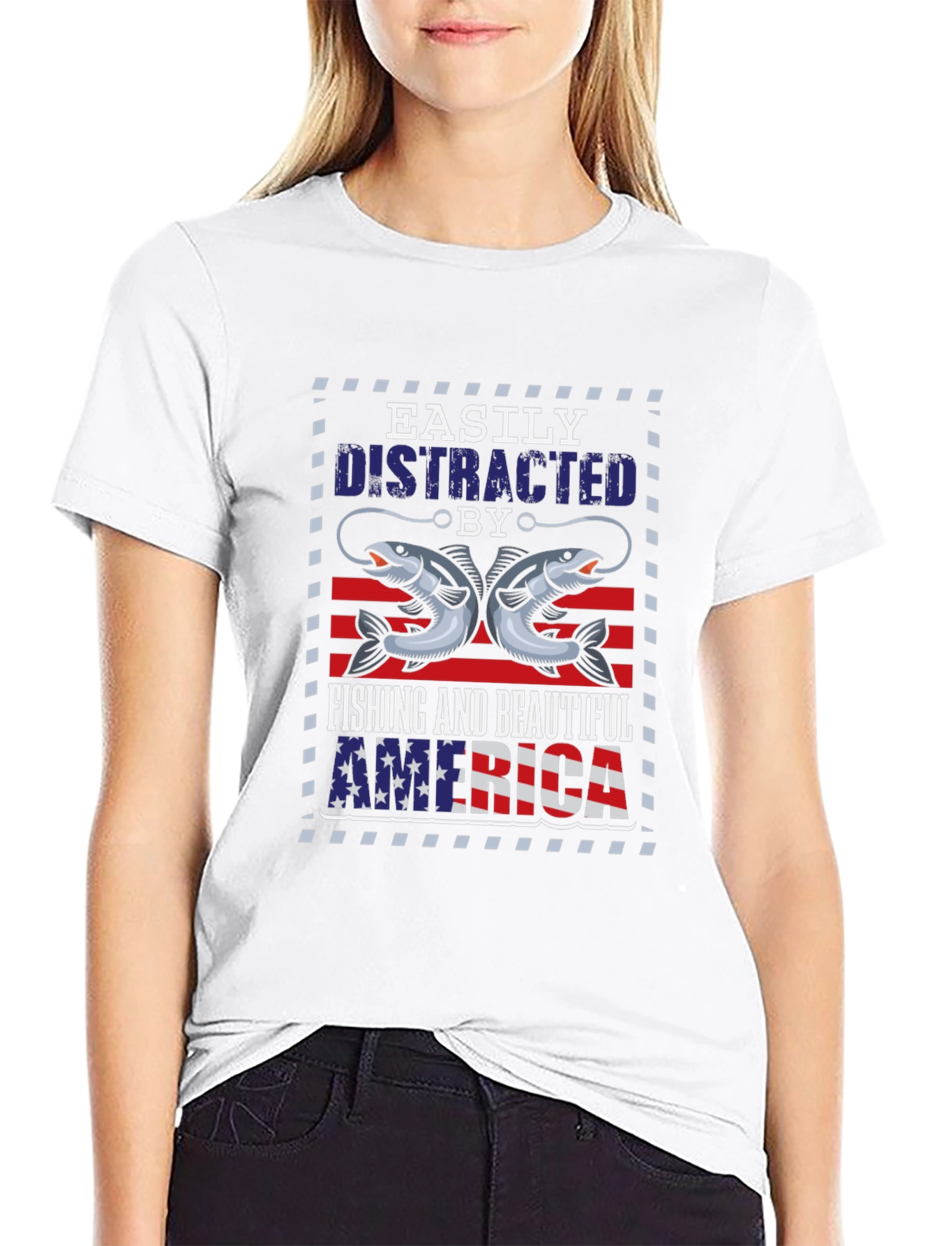Fishing & America Graphic Tee