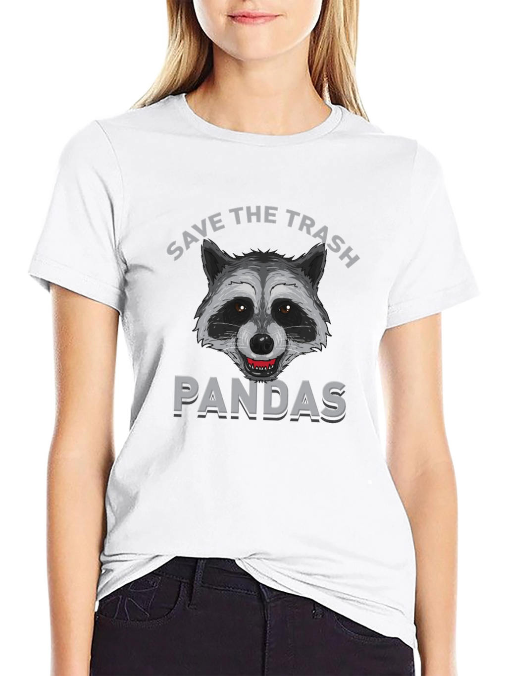 Save the Trash Pandas Funny Raccoon Graphic T-Shirt