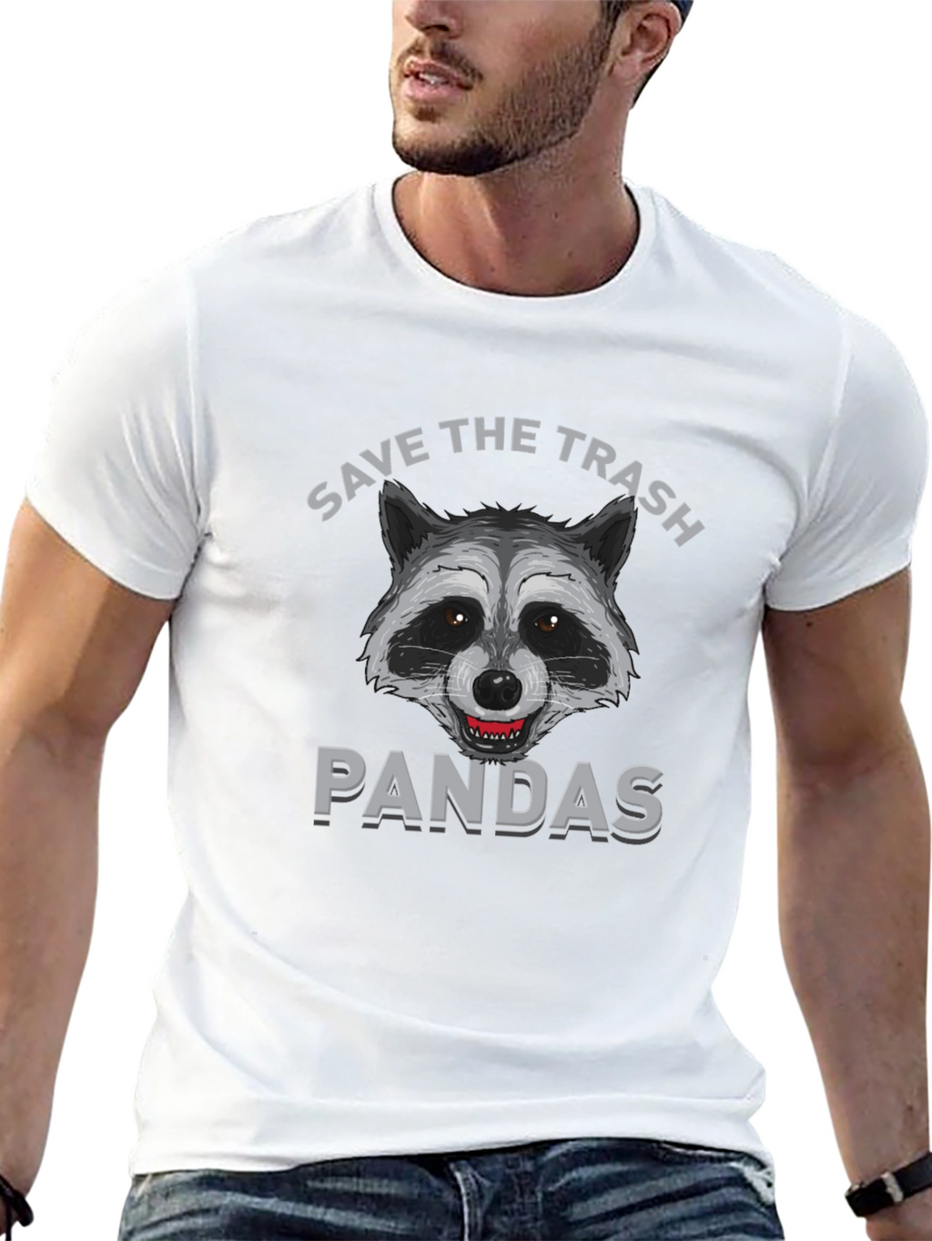 Save the Trash Pandas Funny Raccoon Graphic T-Shirt