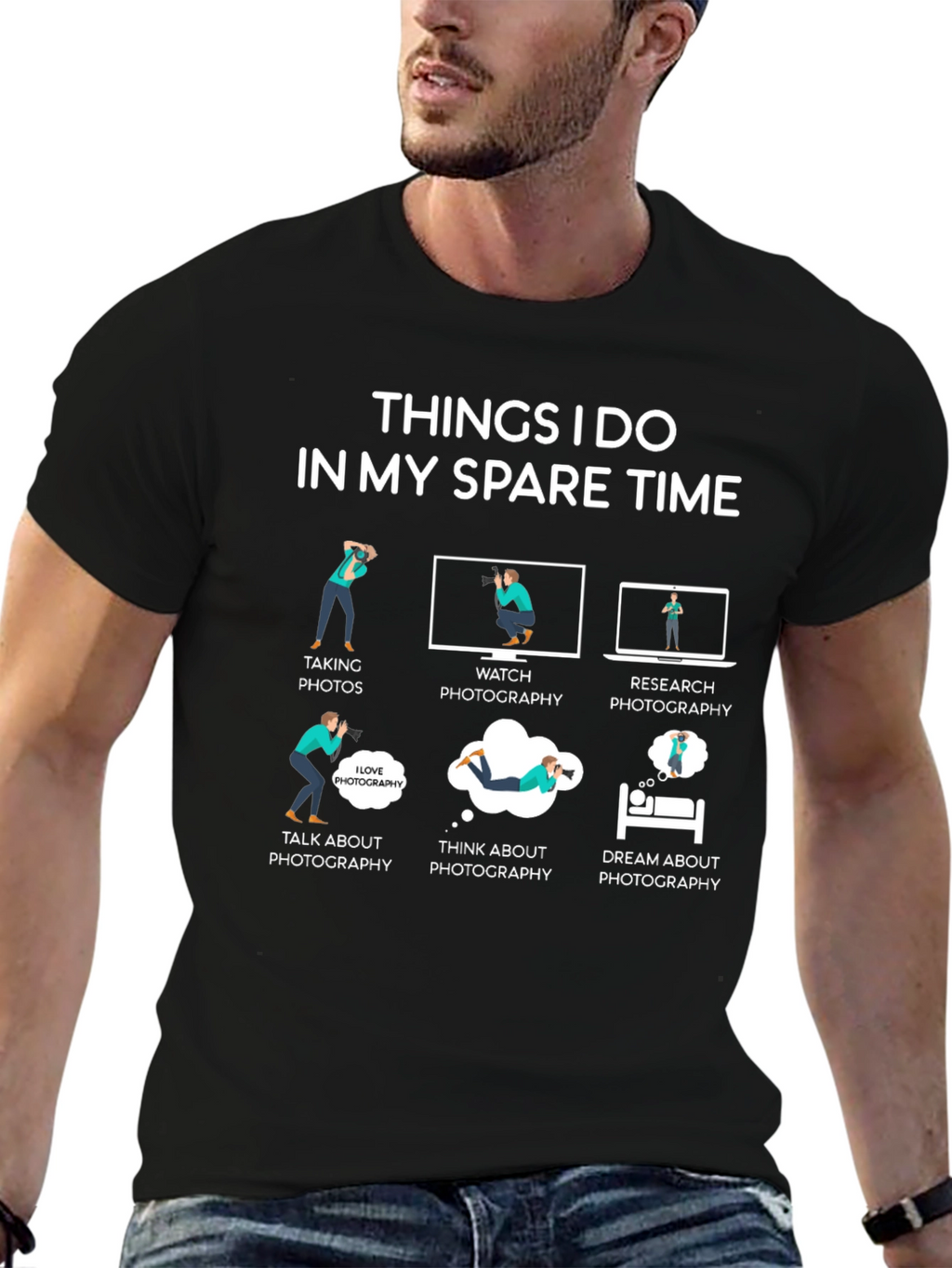 Photographers Spare Time T-Shirt - Photography Hobby Tee