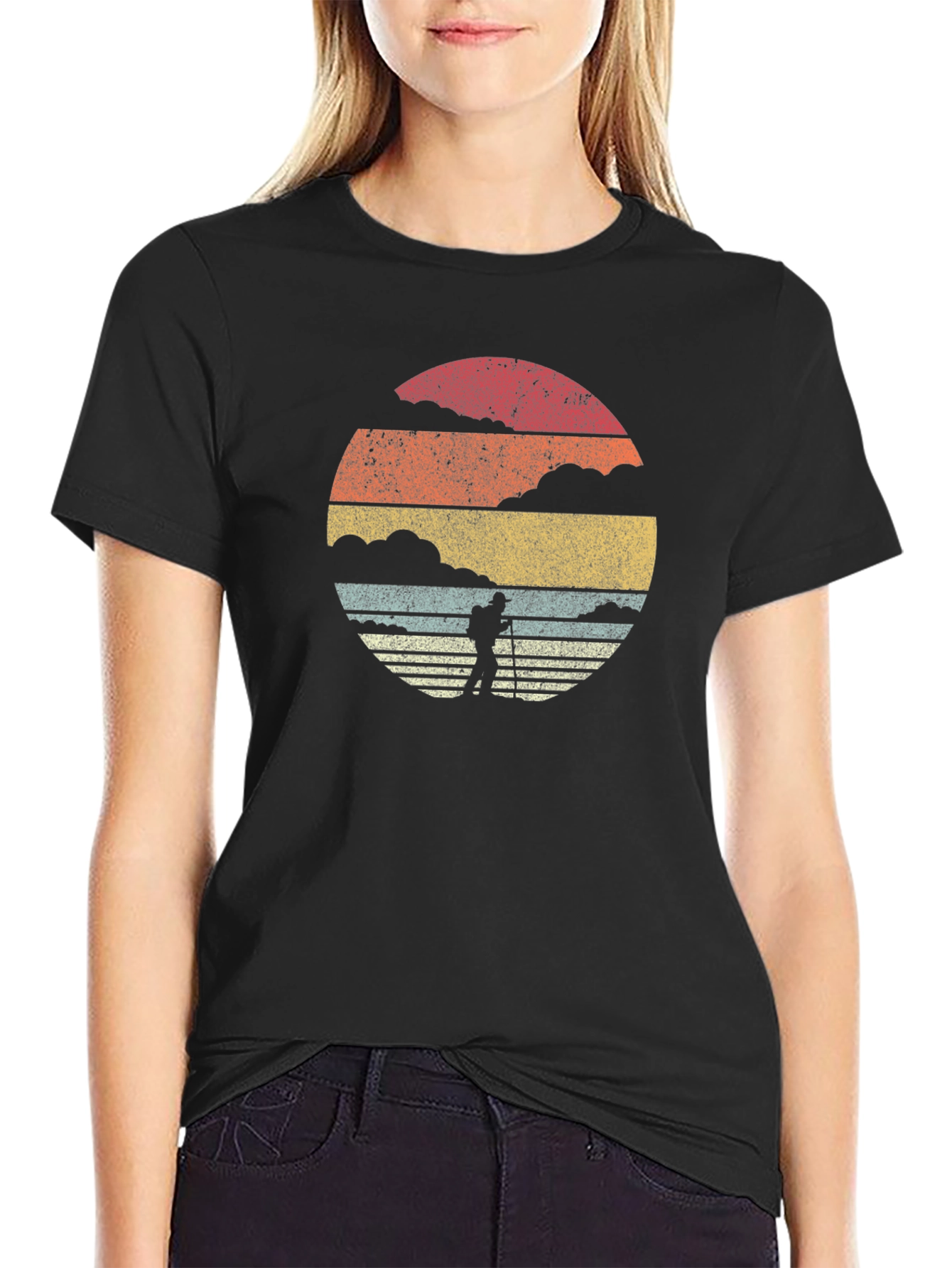 Retro Hiker Silhouette T-Shirt