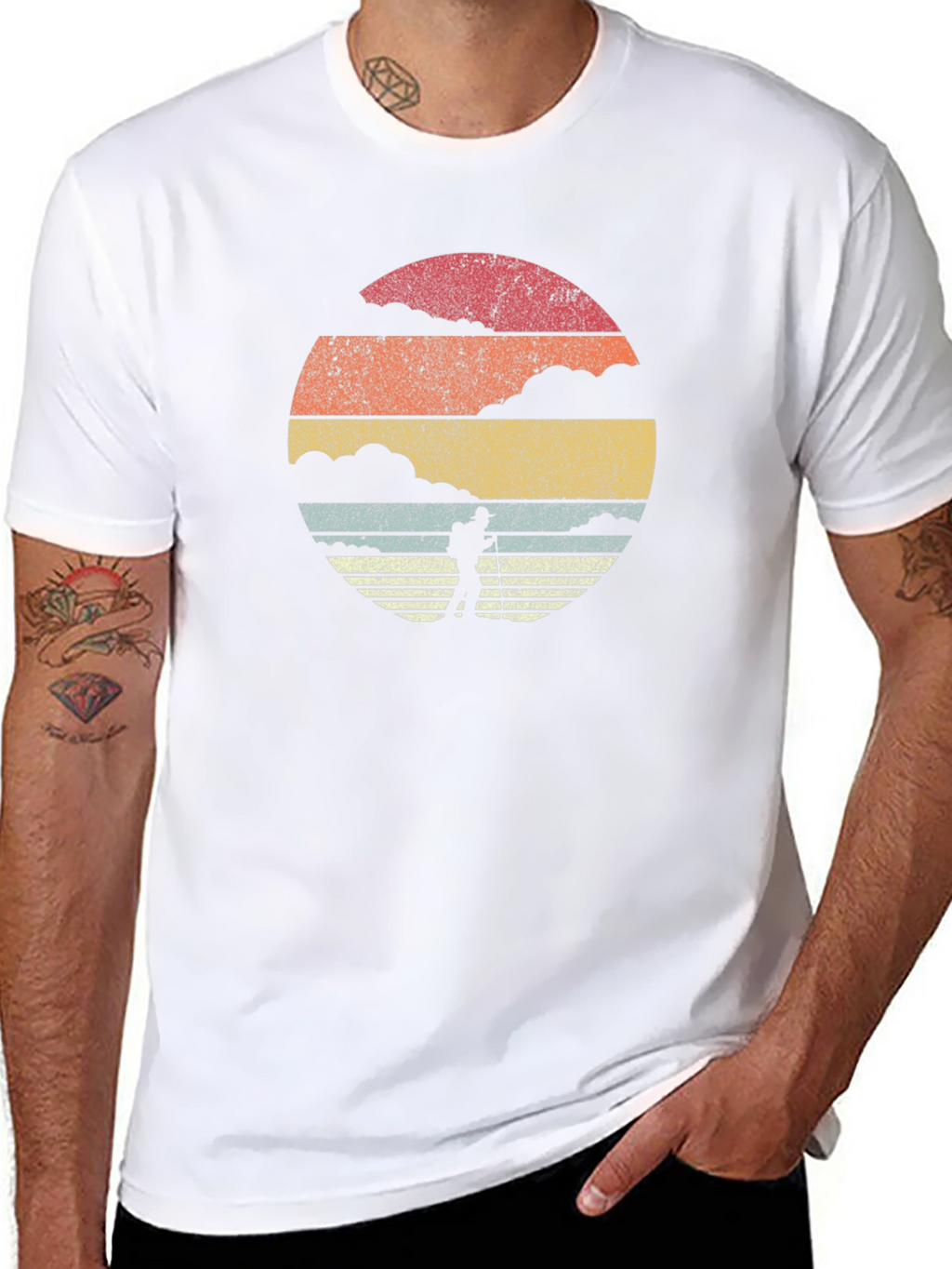 Retro Hiker Silhouette T-Shirt