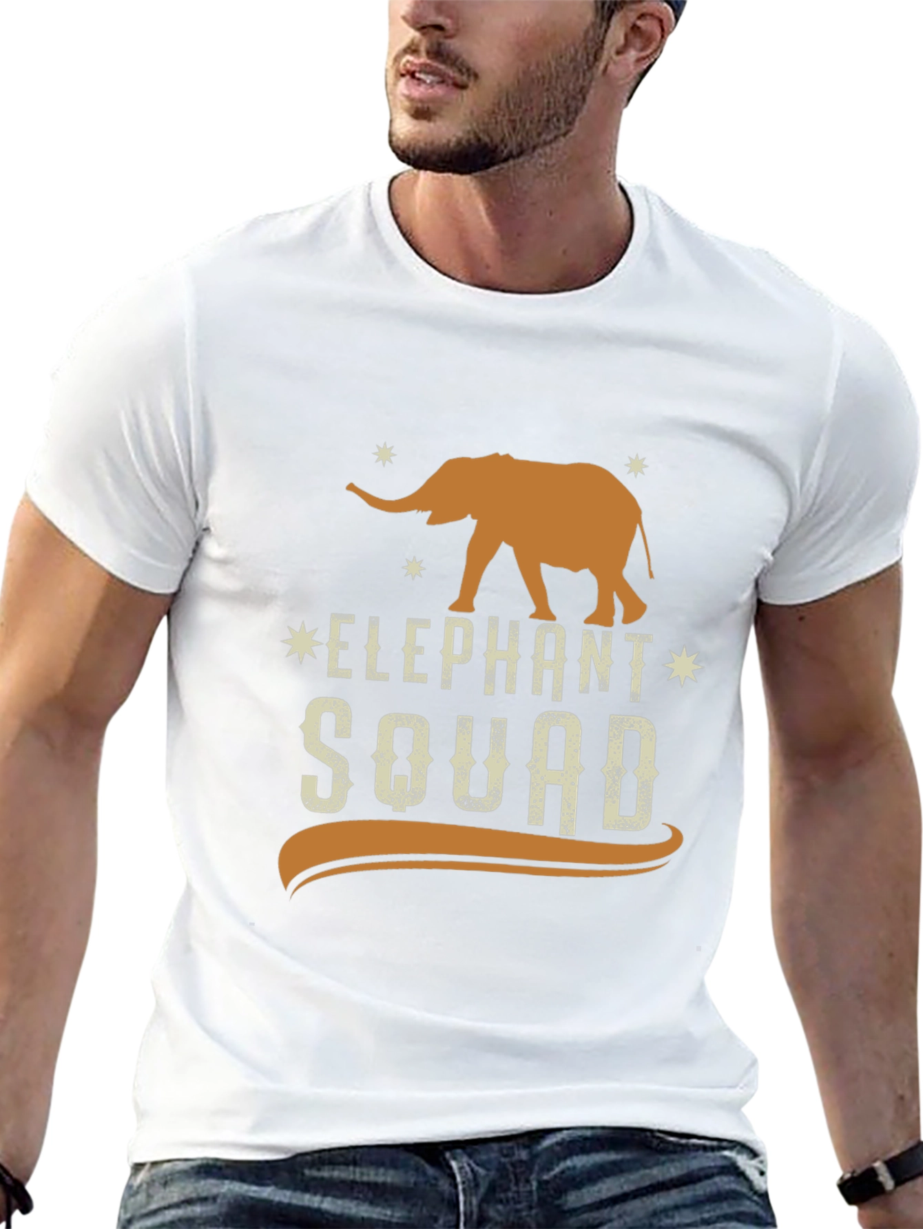 Elephant Squad Graphic Tee - Black