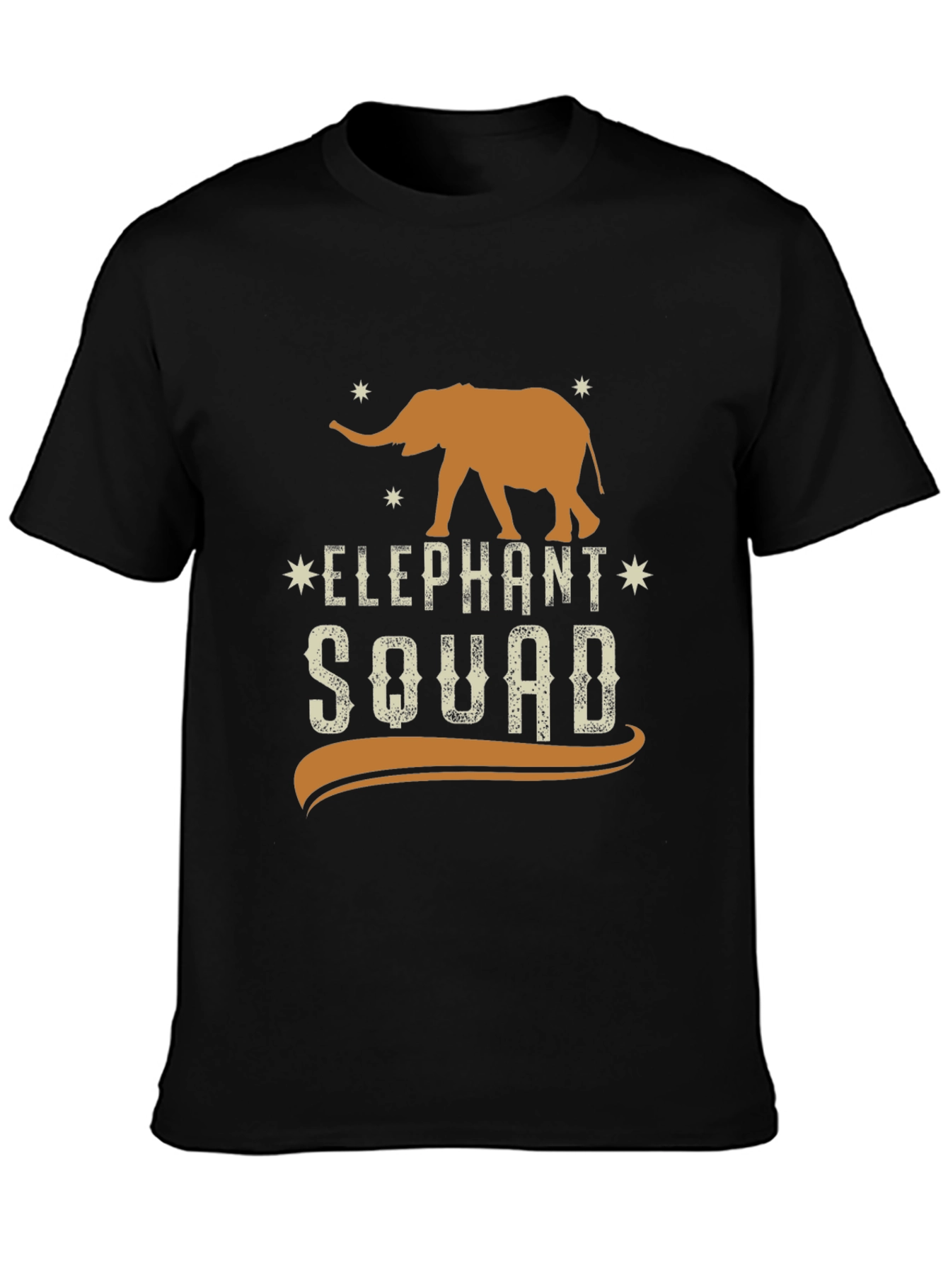 Elephant Squad Graphic Tee - Black