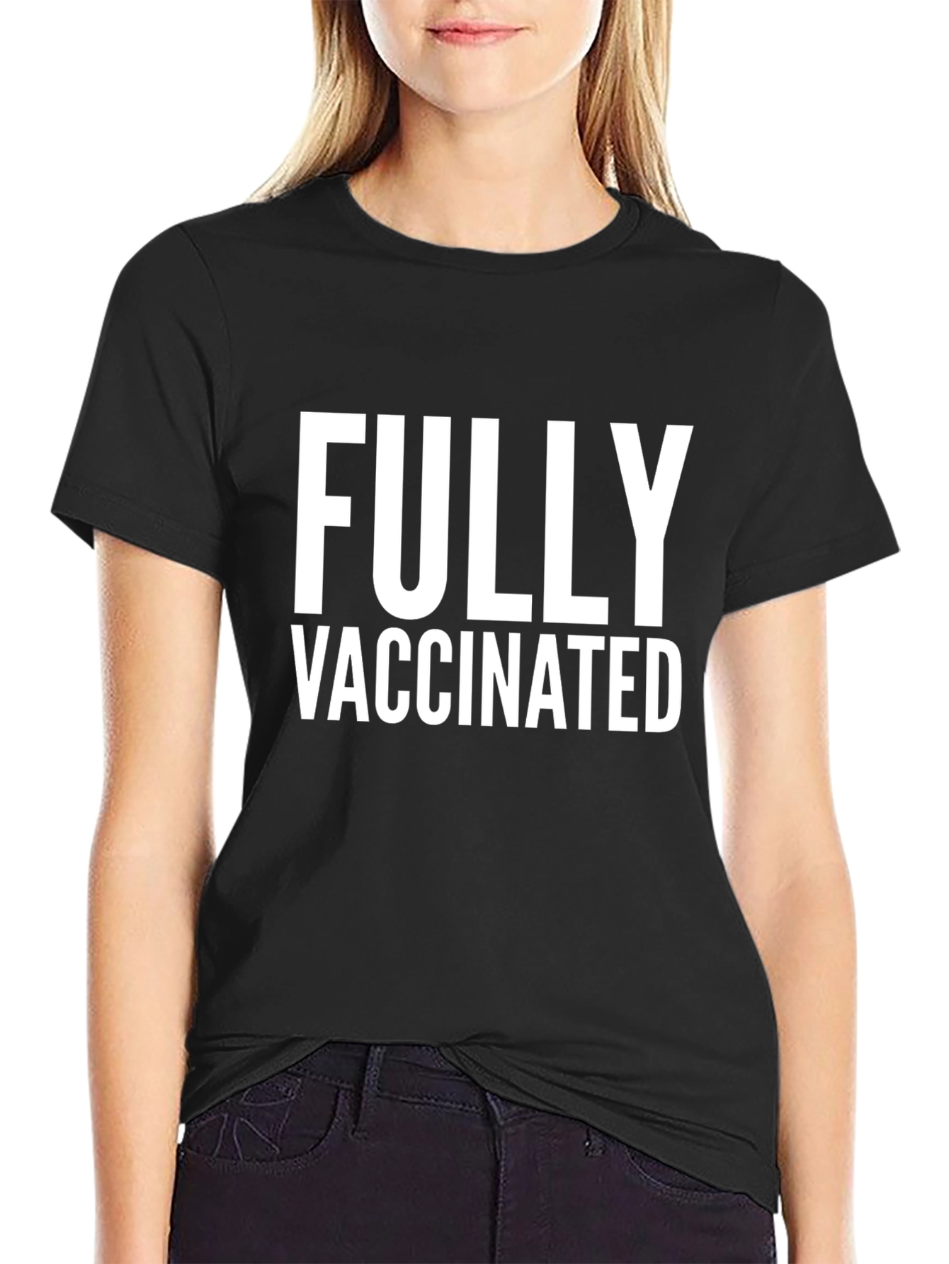 Fully Vaccinated Black T-Shirt