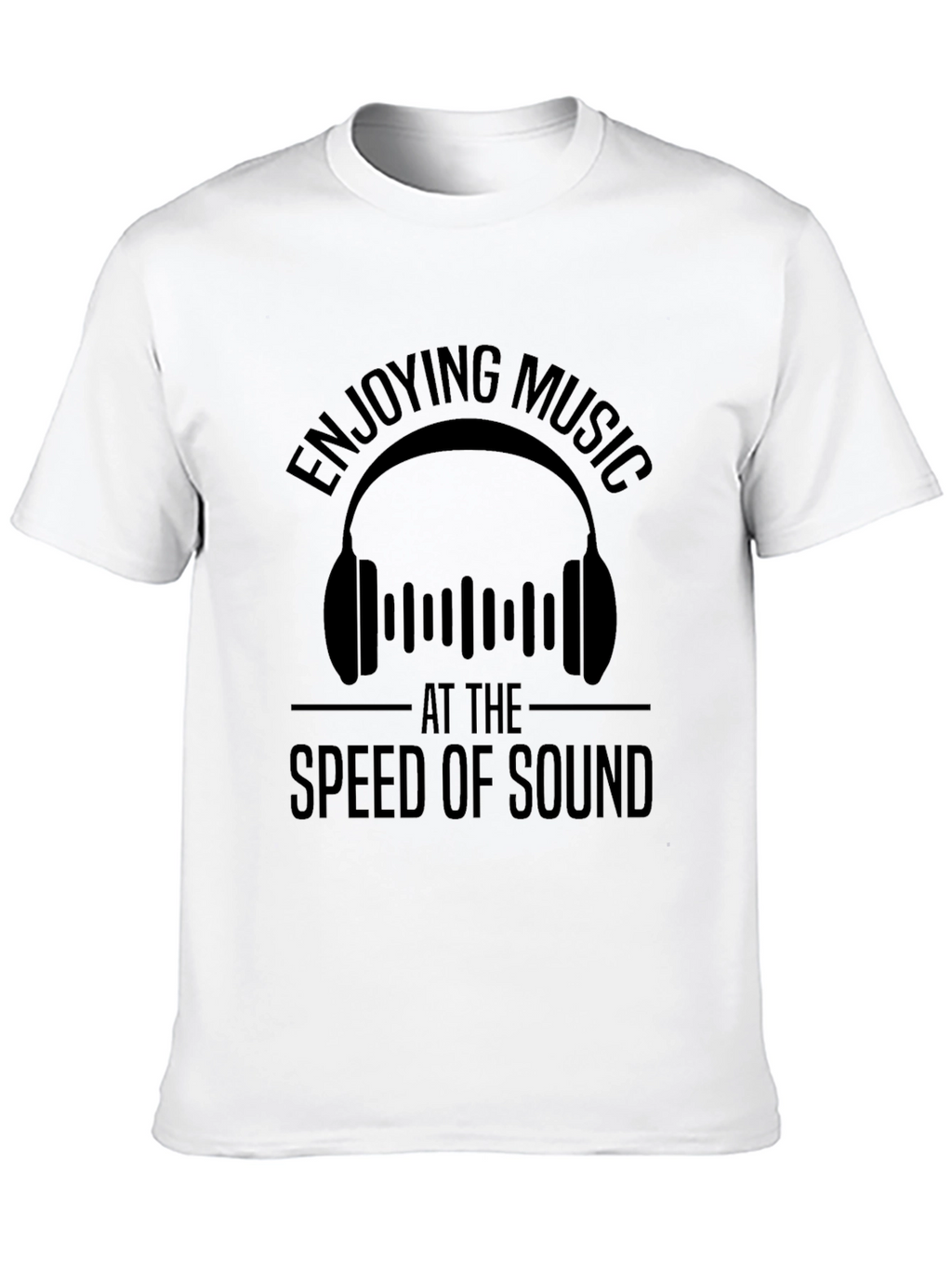 Enjoying Music at the Speed of Sound Black T-Shirt