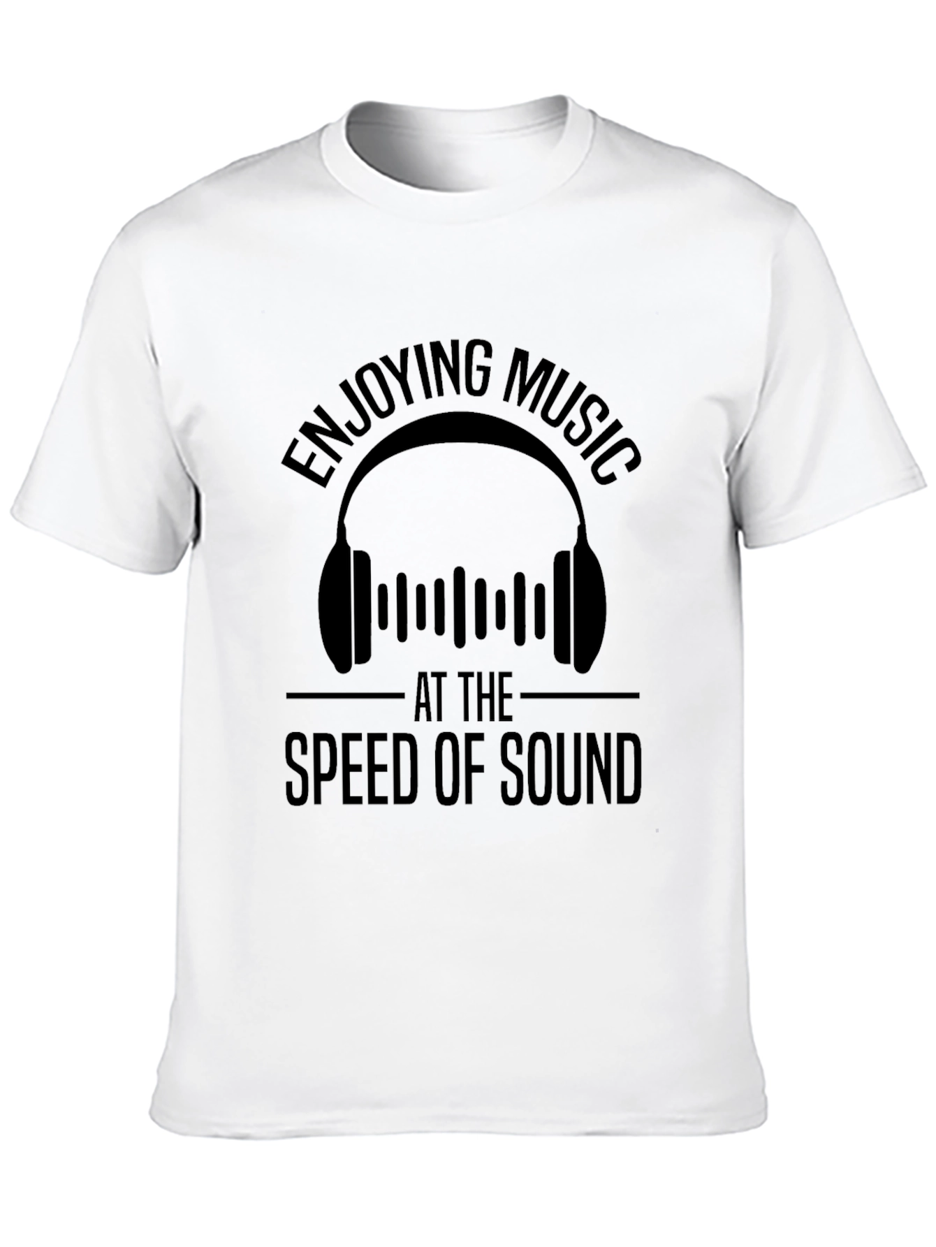 Enjoying Music at the Speed of Sound Black T-Shirt