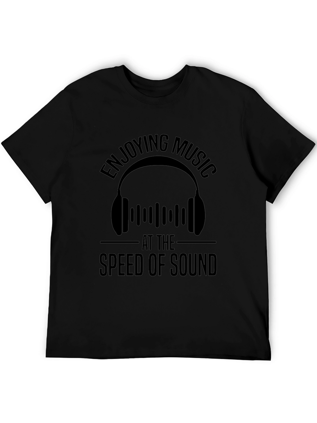 Enjoying Music at the Speed of Sound Black T-Shirt