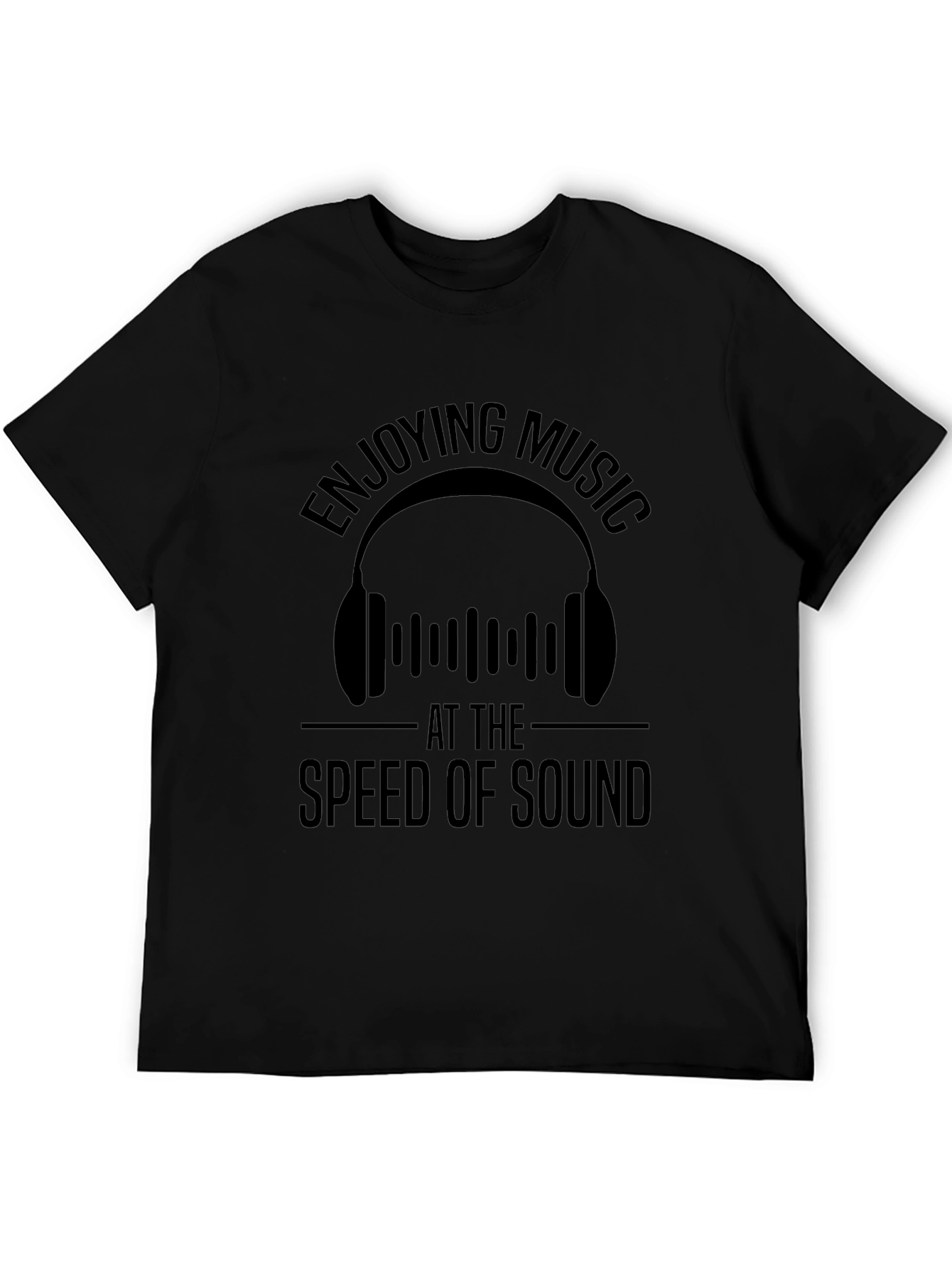 Enjoying Music at the Speed of Sound Black T-Shirt