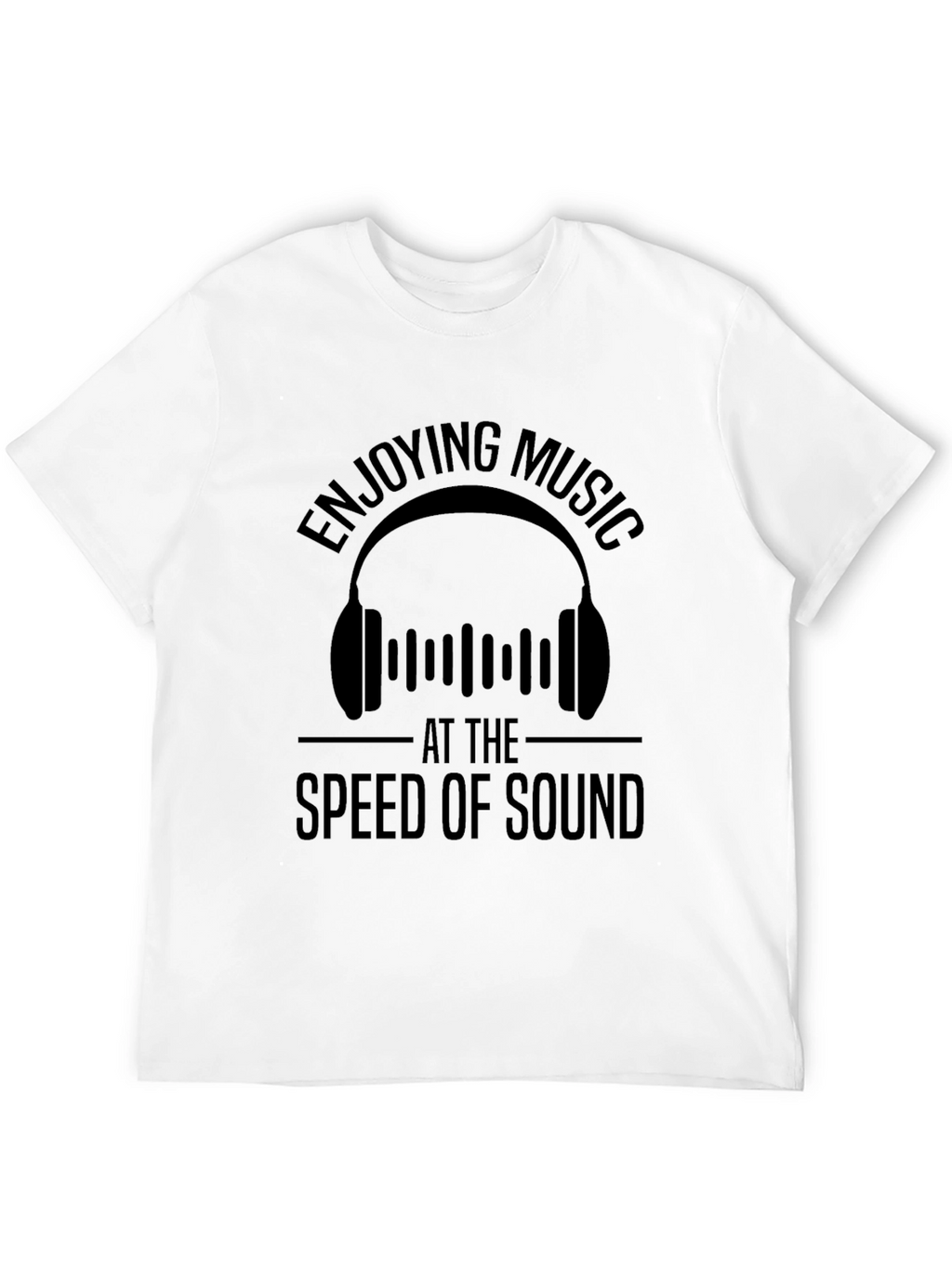 Enjoying Music at the Speed of Sound Black T-Shirt