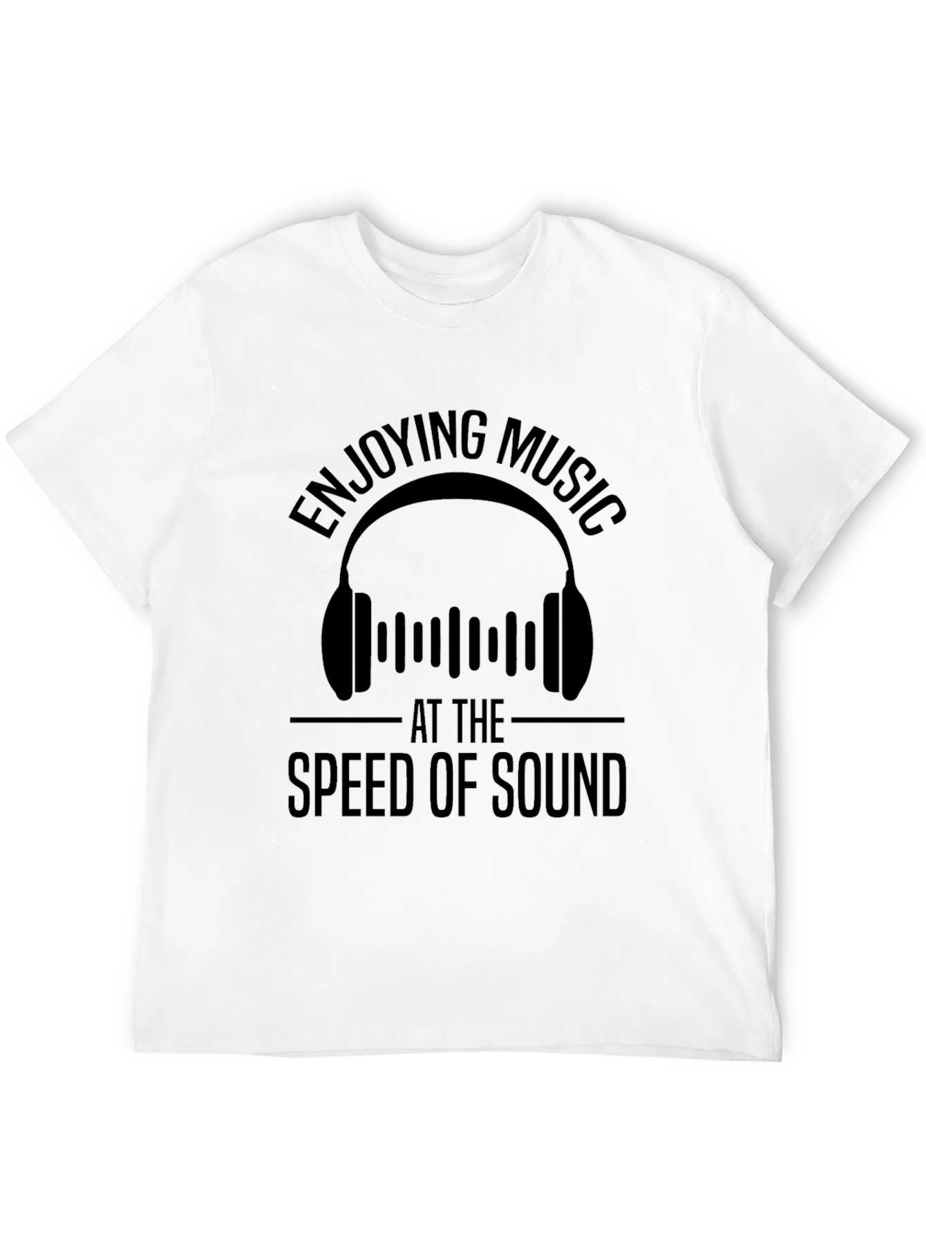 Enjoying Music at the Speed of Sound Black T-Shirt