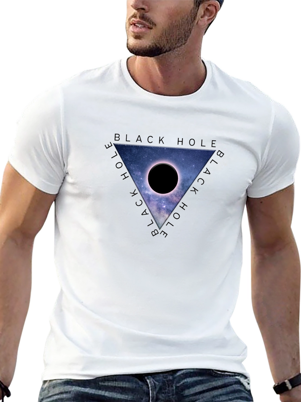 Black Hole Galaxy Graphic Tee - Mens Casual Fit