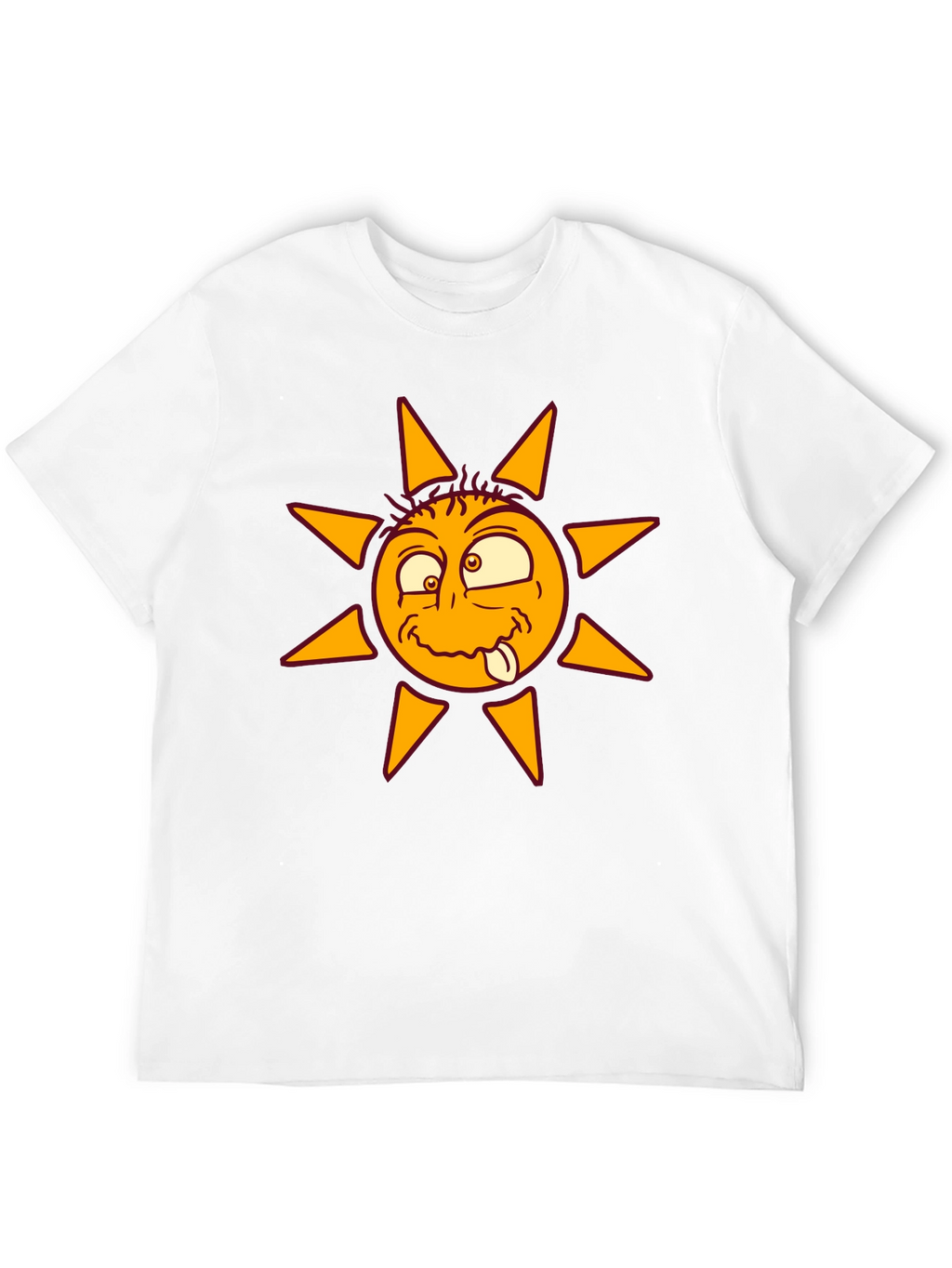 Funny Sun Graphic Black T-Shirt