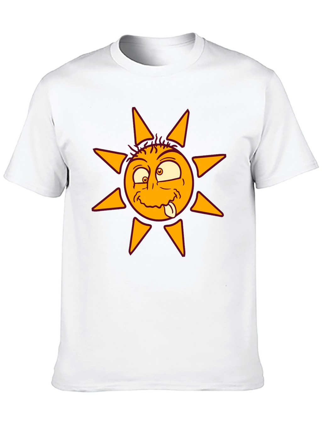 Funny Sun Graphic Black T-Shirt