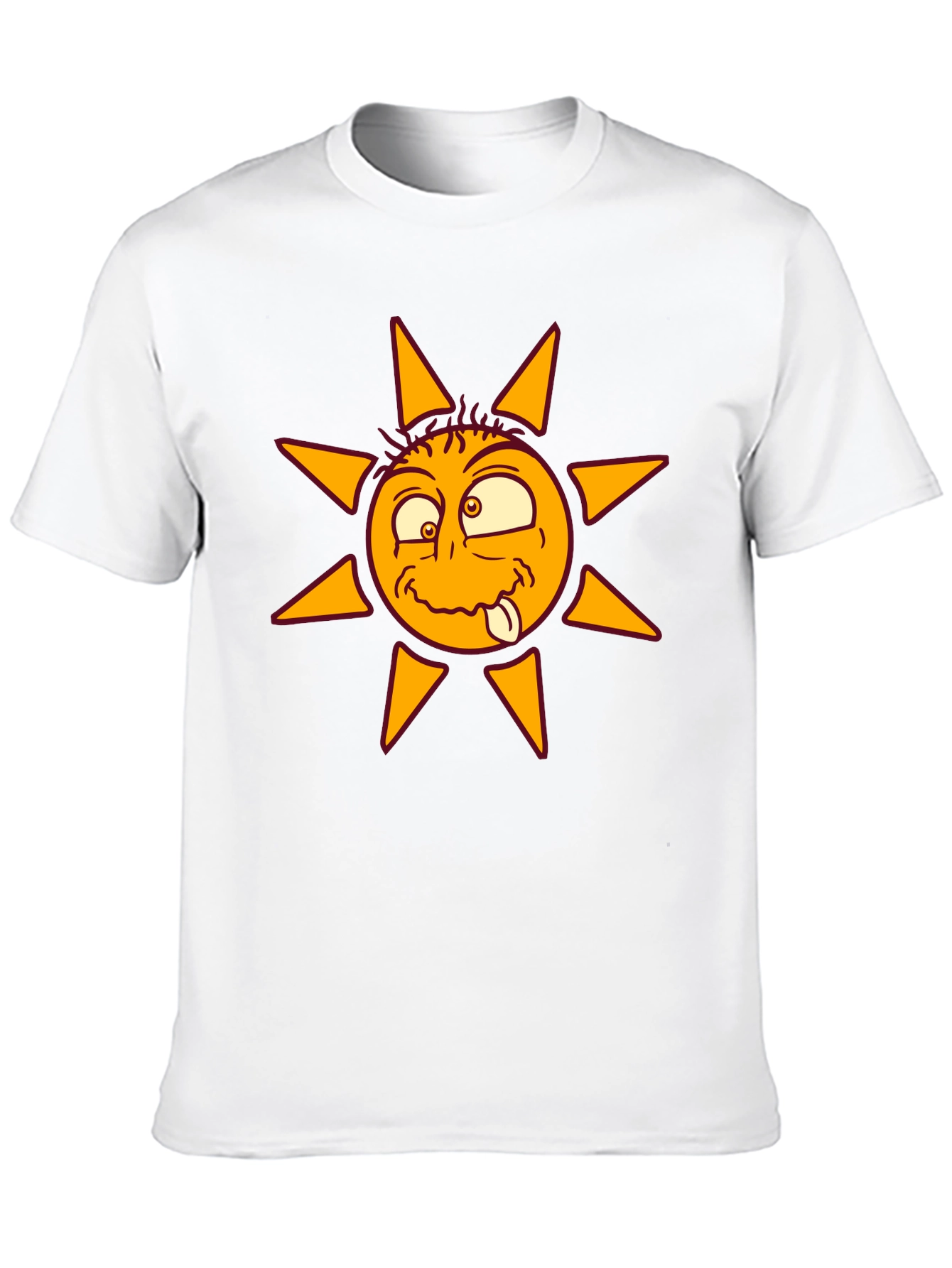 Funny Sun Graphic Black T-Shirt