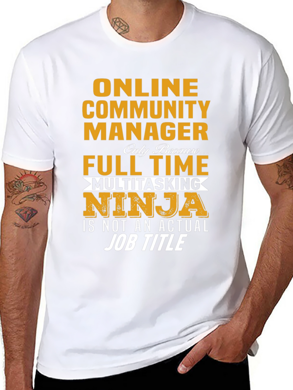 Online Community Manager Full Time Multitasking Ninja T-Shirt