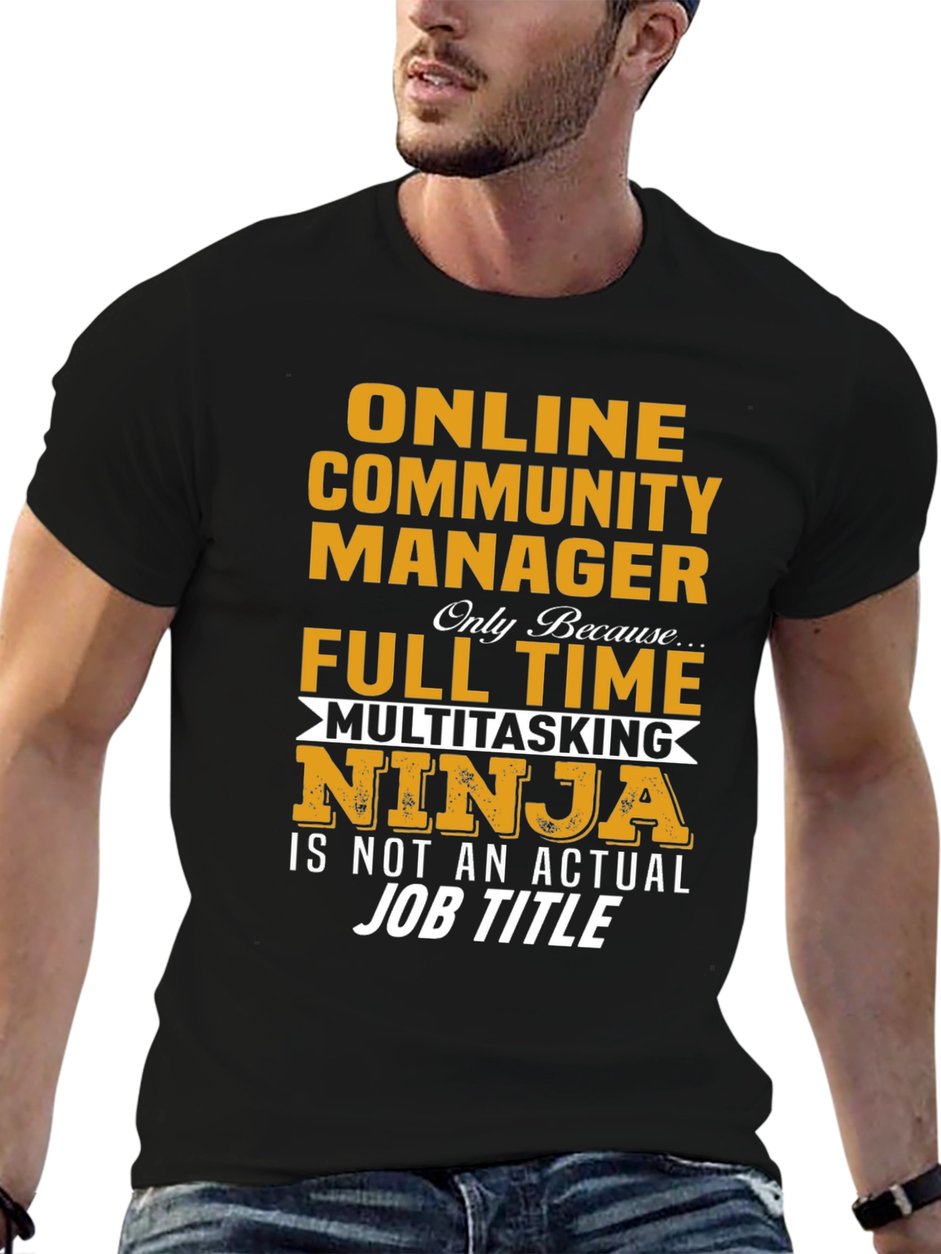 Online Community Manager Full Time Multitasking Ninja T-Shirt