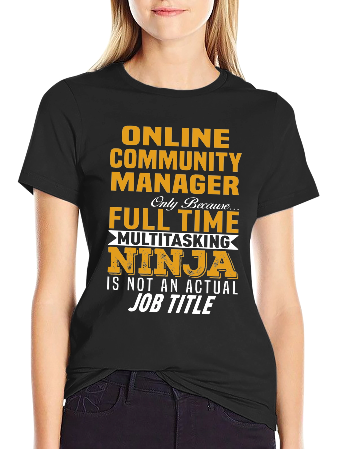 Online Community Manager Full Time Multitasking Ninja T-Shirt