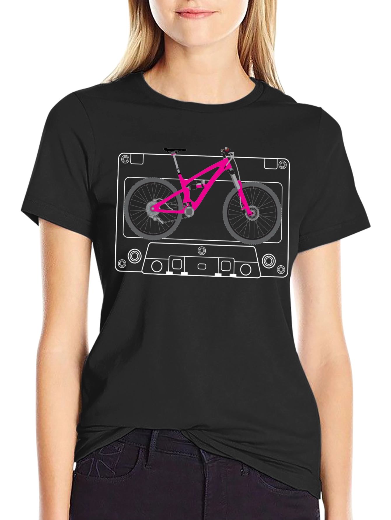 Cassette Tape Mountain Bike T-Shirt