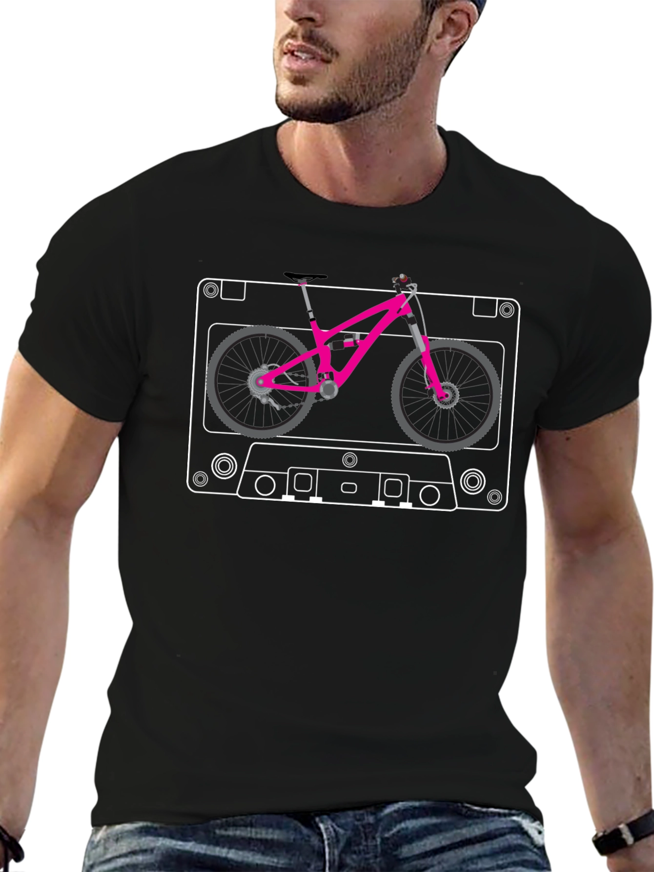 Cassette Tape Mountain Bike T-Shirt